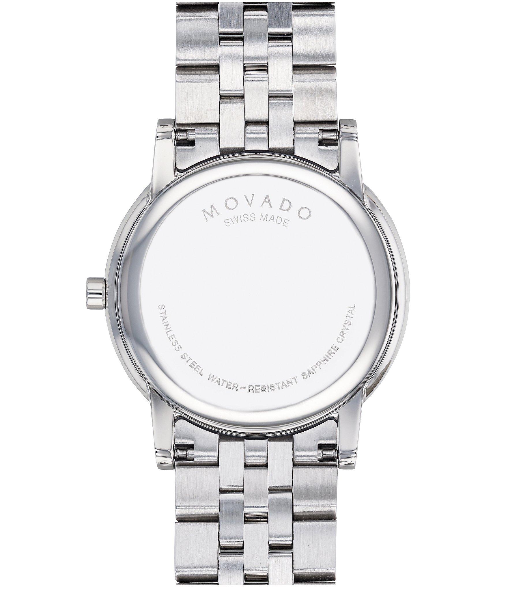 Movado Museum Classic Link Bracelet Watch with Diamond Detail