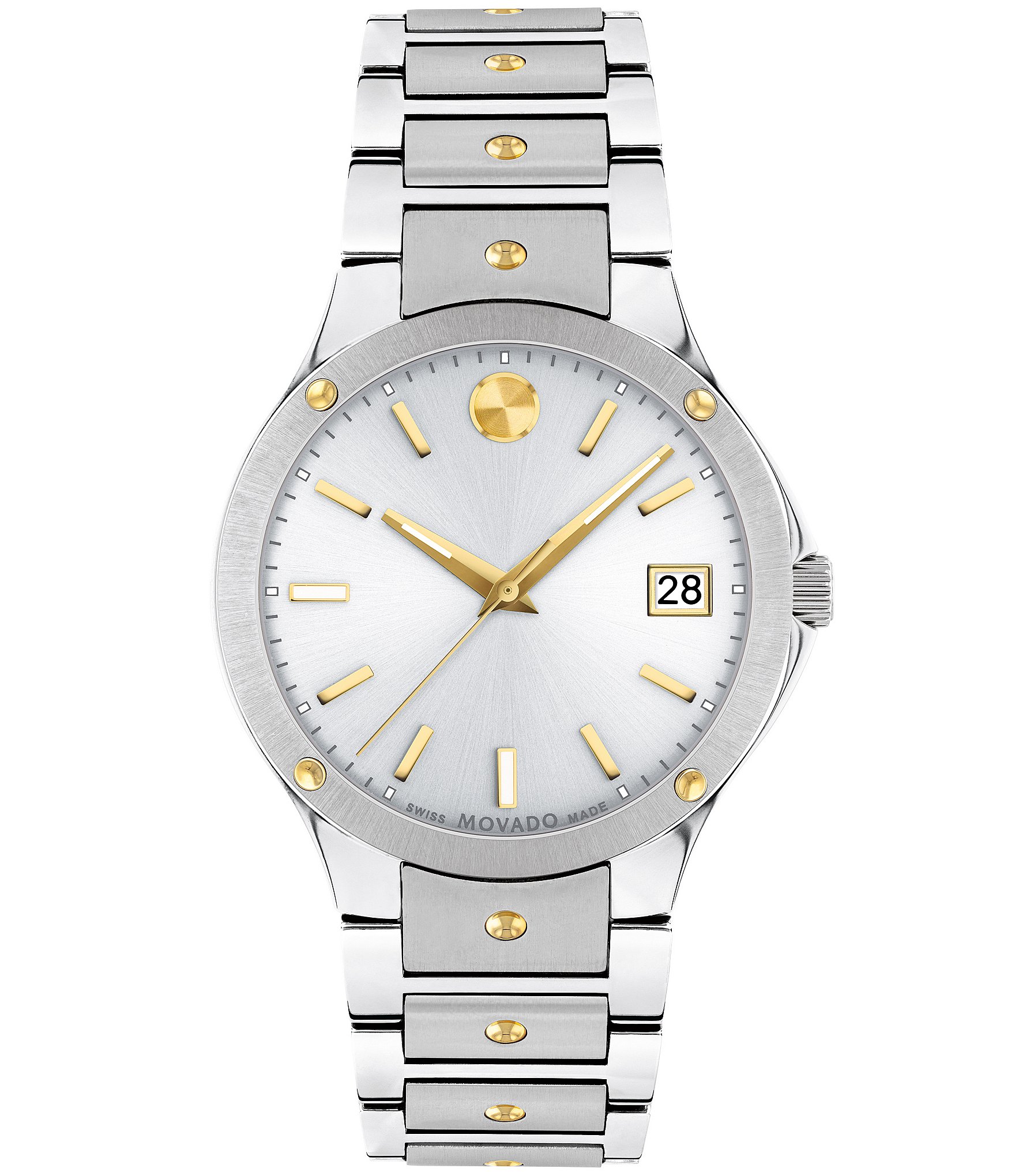 Movado SE White Sunray Dial Bracelet Watch