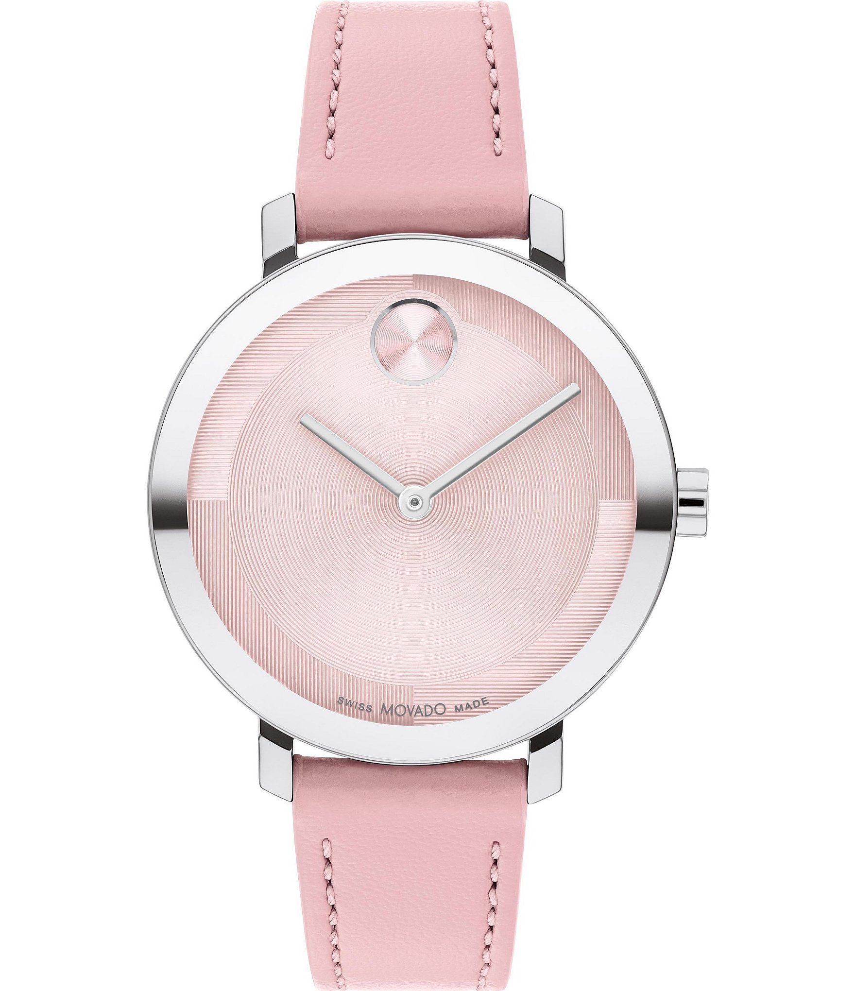 Movado Women's Bold 2.0 Quartz Analog Pink Leather Strap Watch