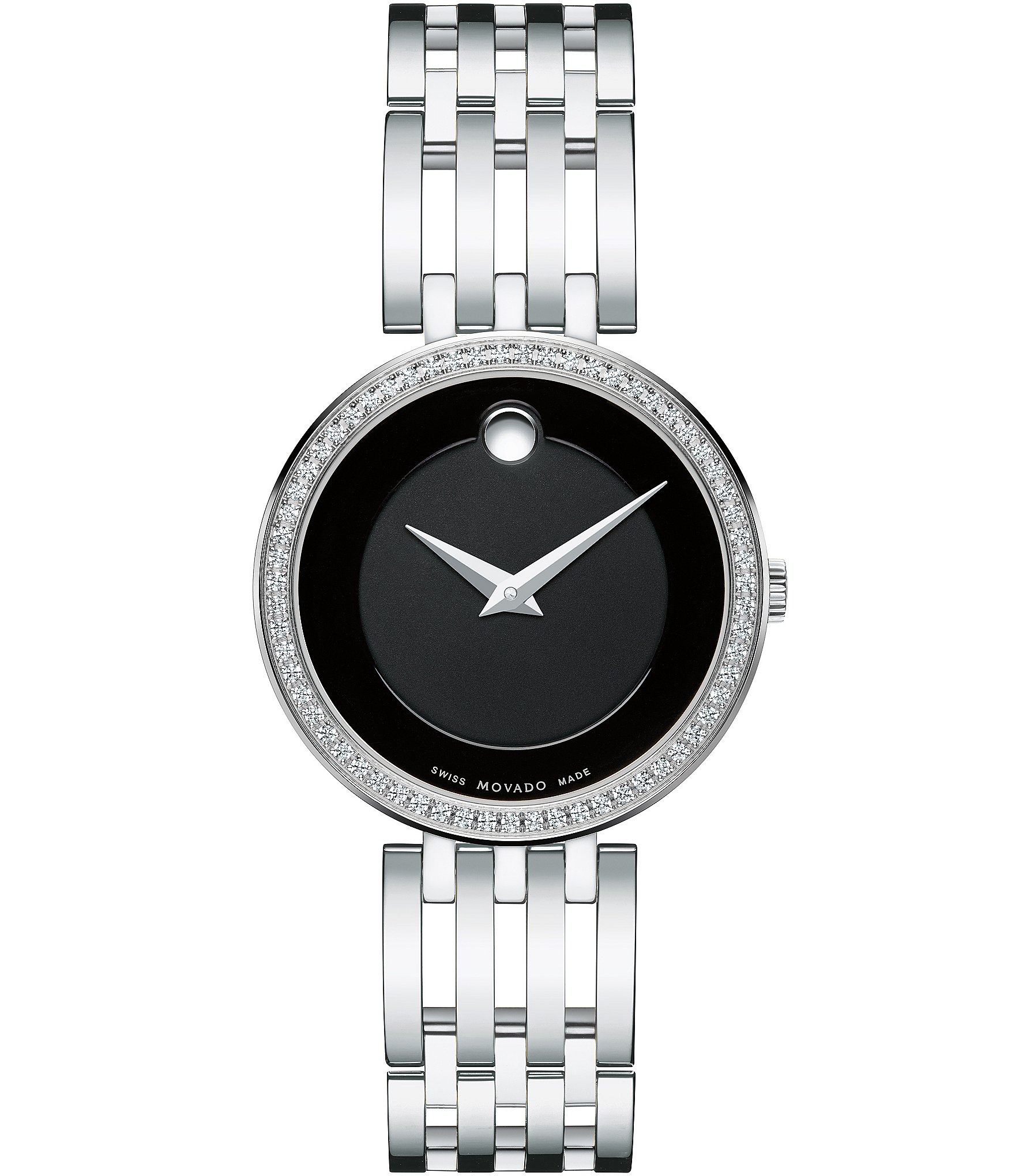 Movado silver watch discount womens