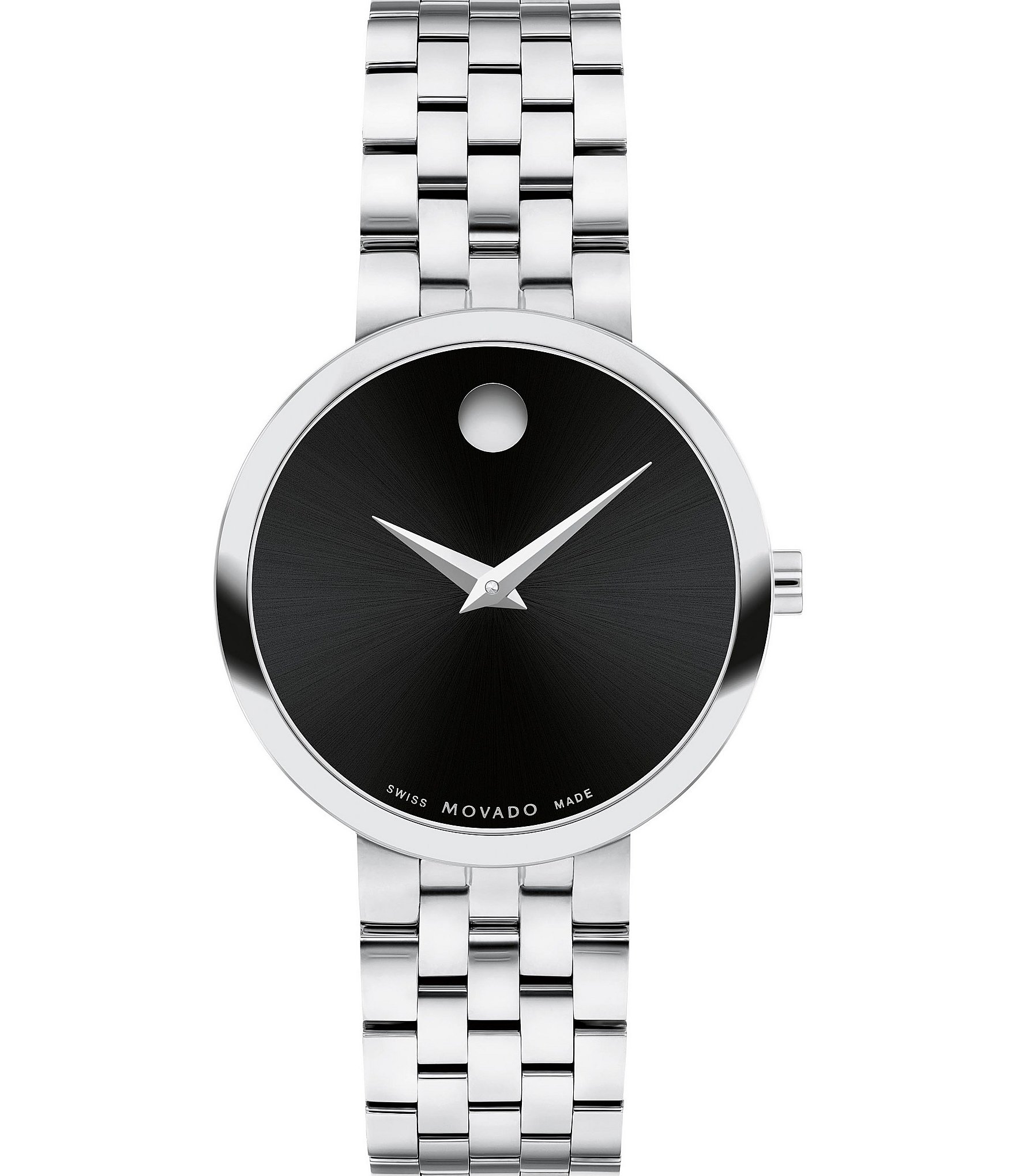 Movado Women's Museum Black Dial Classic Quartz Analog Stainless Steel Bracelet Watch