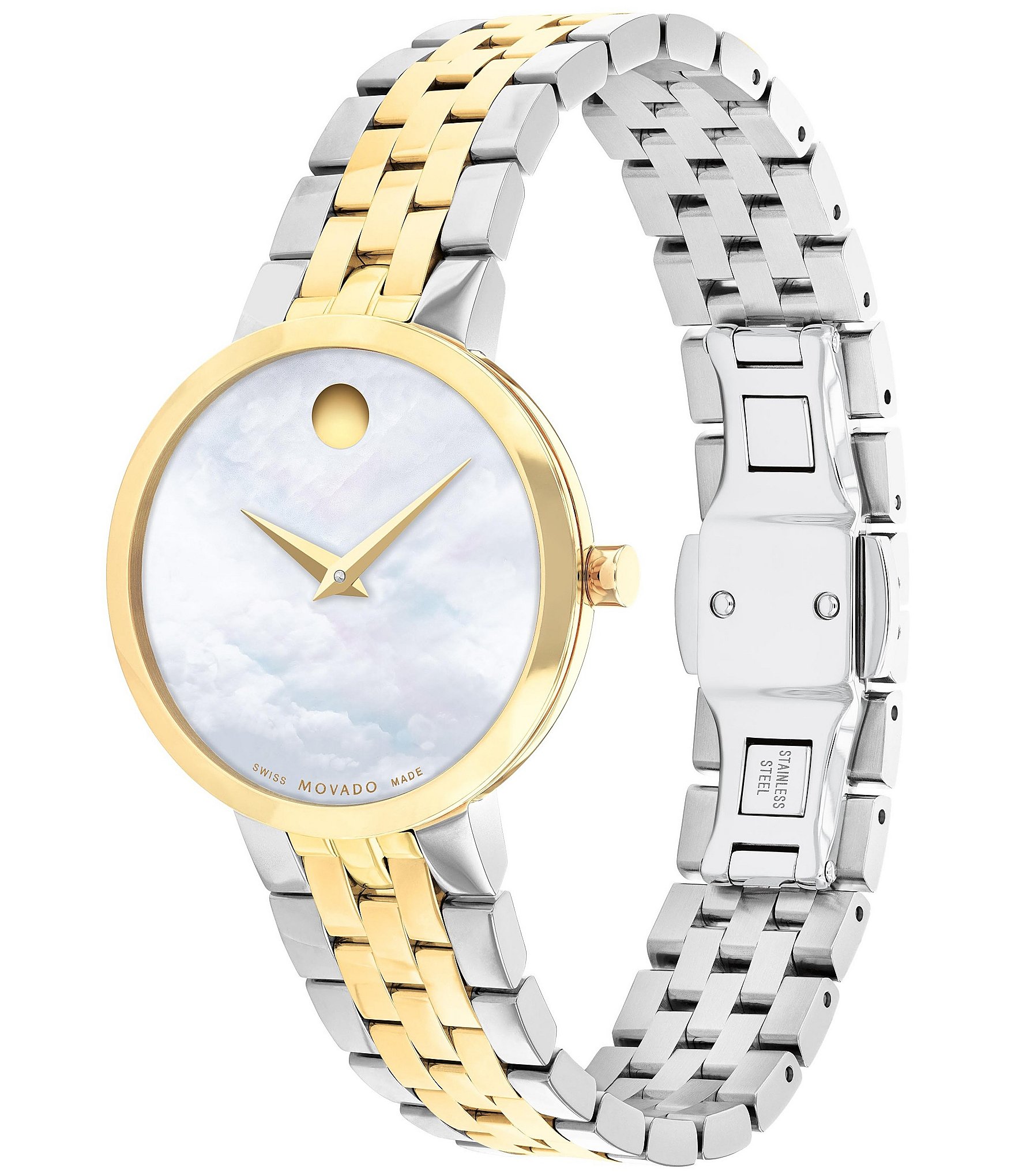 Movado Women's Museum Classic Quartz Analog Two Tone Stainless Steel Bracelet Watch