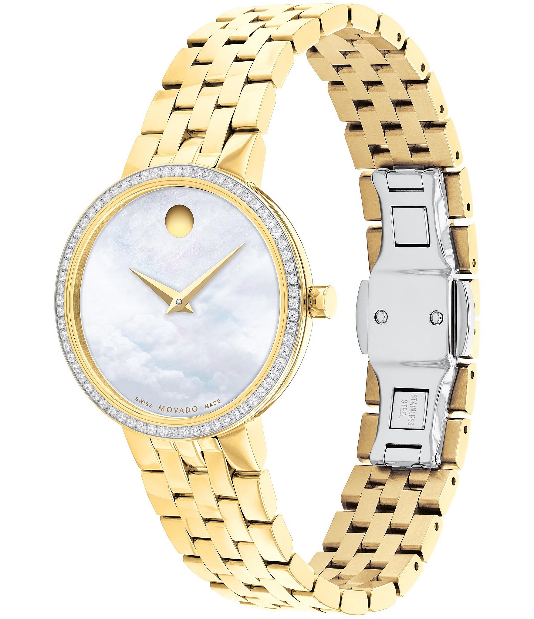 Movado Women's Museum Classic Quartz Analog Yellow Gold PVD Stainless Steel Bracelet Watch