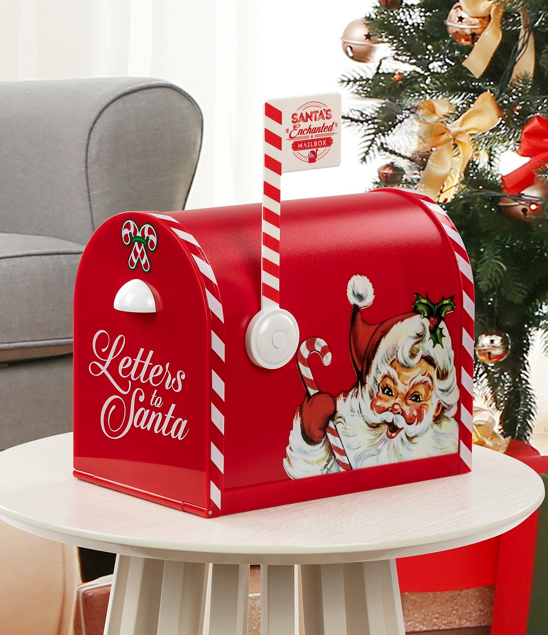 Mr. Christmas 10 in. Santa's Enchanted Mailbox with Notepad and Pen