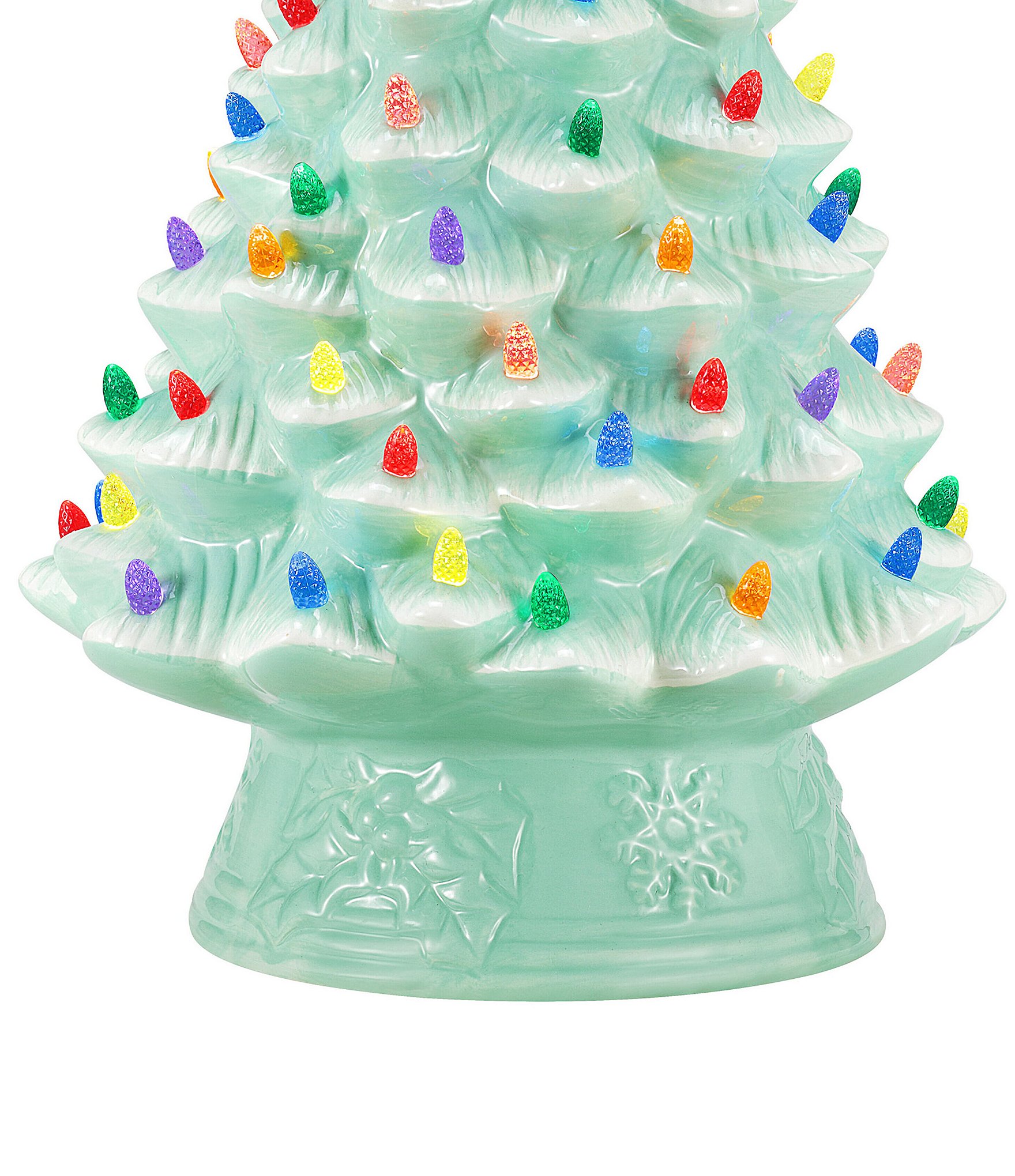 Mr. Christmas 18-Inch LED -Lightning Nostalgic Seafoam Ceramic Christmas Tree