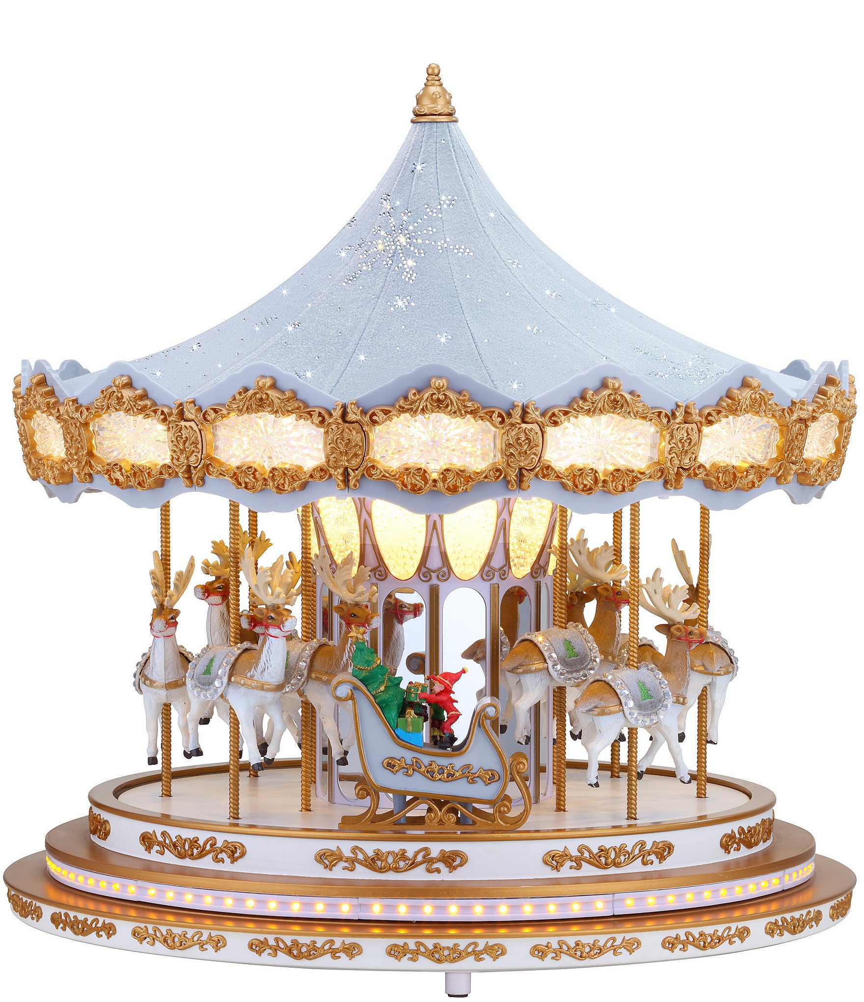 Mr. Christmas Deluxe Glass Embellished Carousel Dillard's