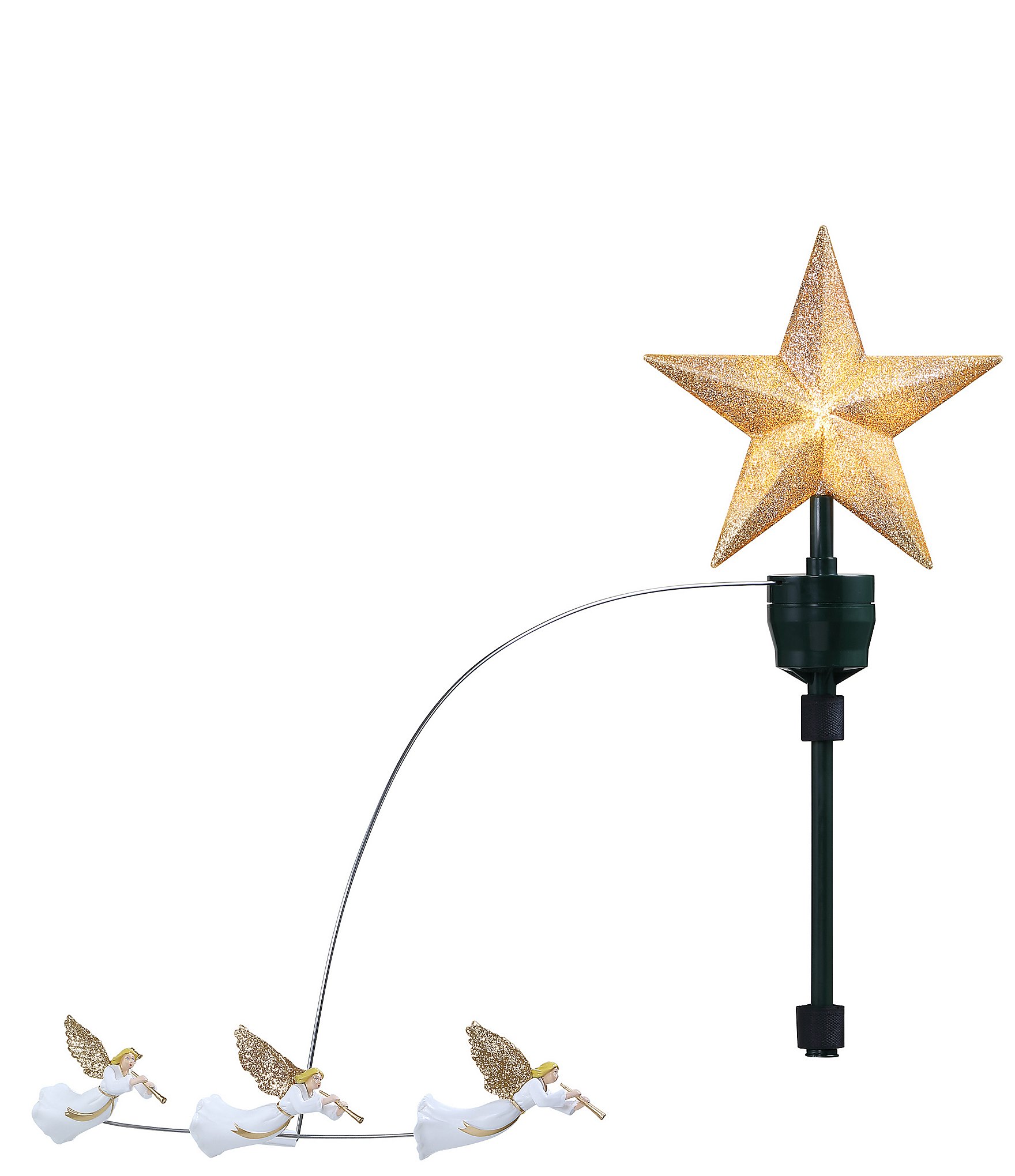 Mr. Christmas LED Animated Three Graceful White Crown Angel Tree Topper