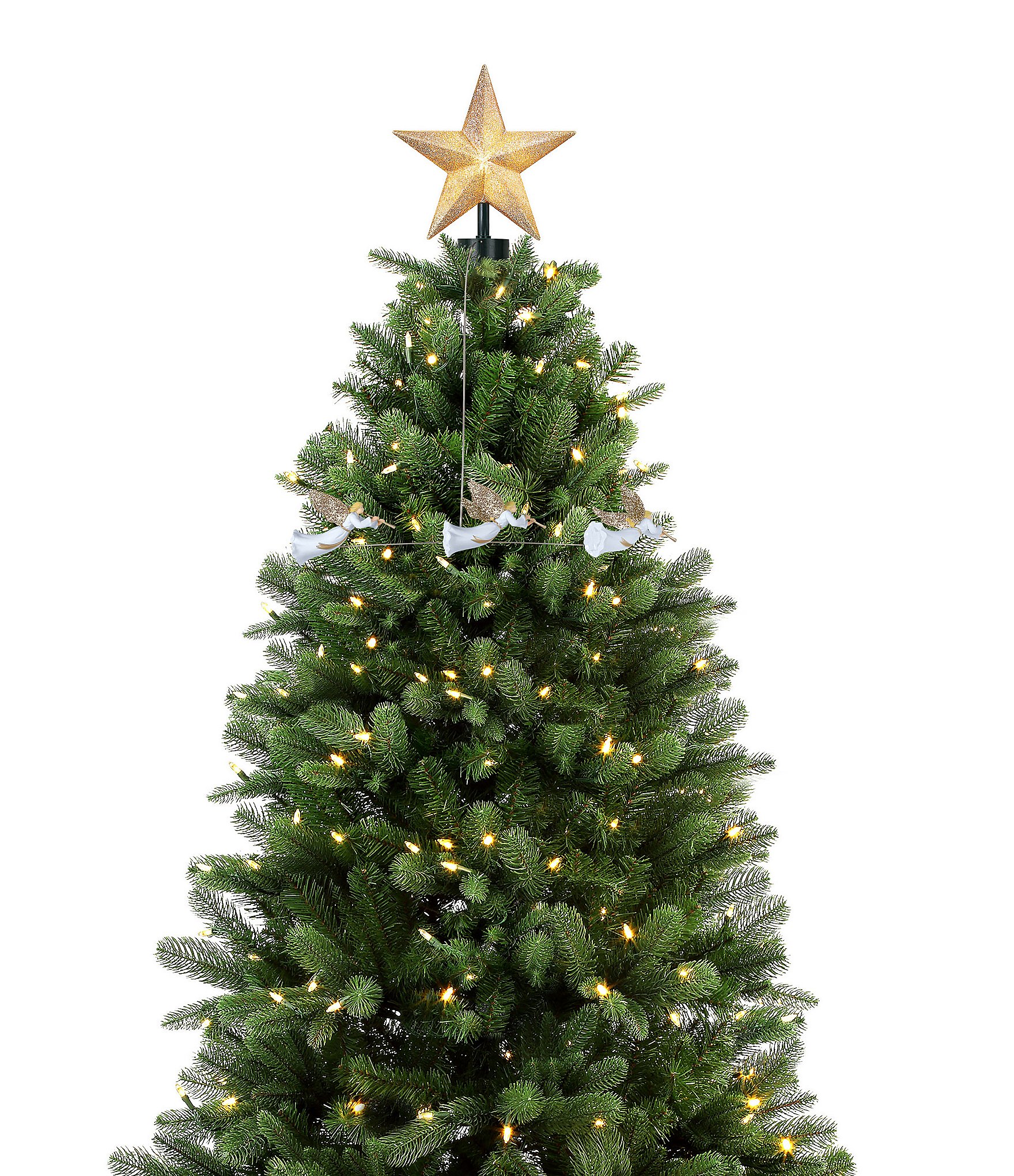 Mr. Christmas LED Animated Three Graceful White Crown Angel Tree Topper
