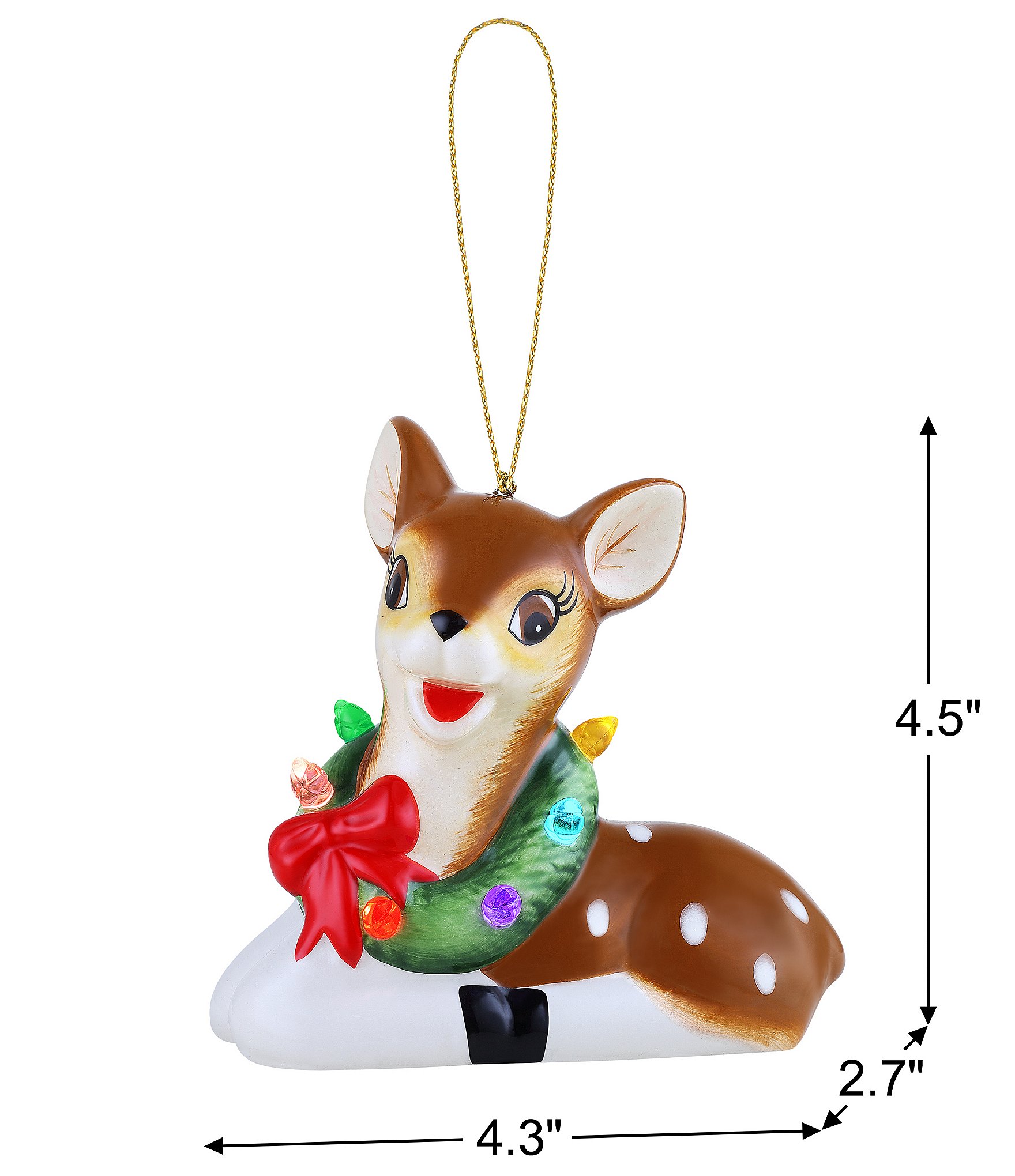 Mr. Christmas Nostalgic Ceramic Lit Reindeer Ornament
