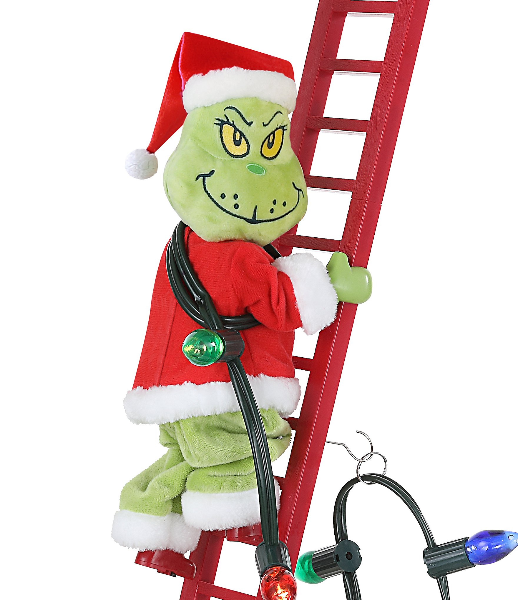 Mr. Christmas Super Climbing Grinch Animated Ladder Musical Decor, 43#double;
