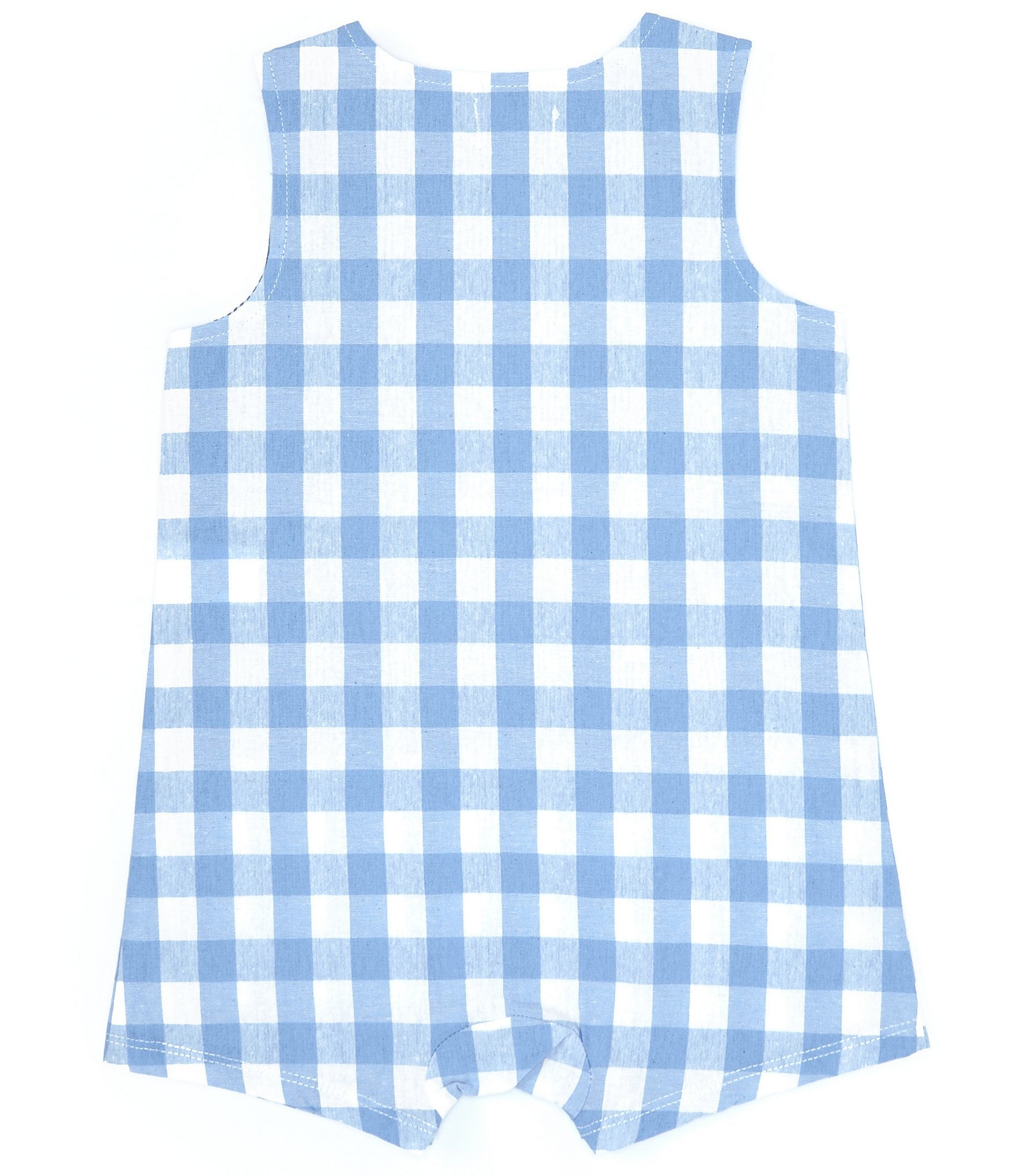 Mud Pie Baby Boys 12-18 Months Sleeveless 1st Birthday Checked Shortall Jon Jon