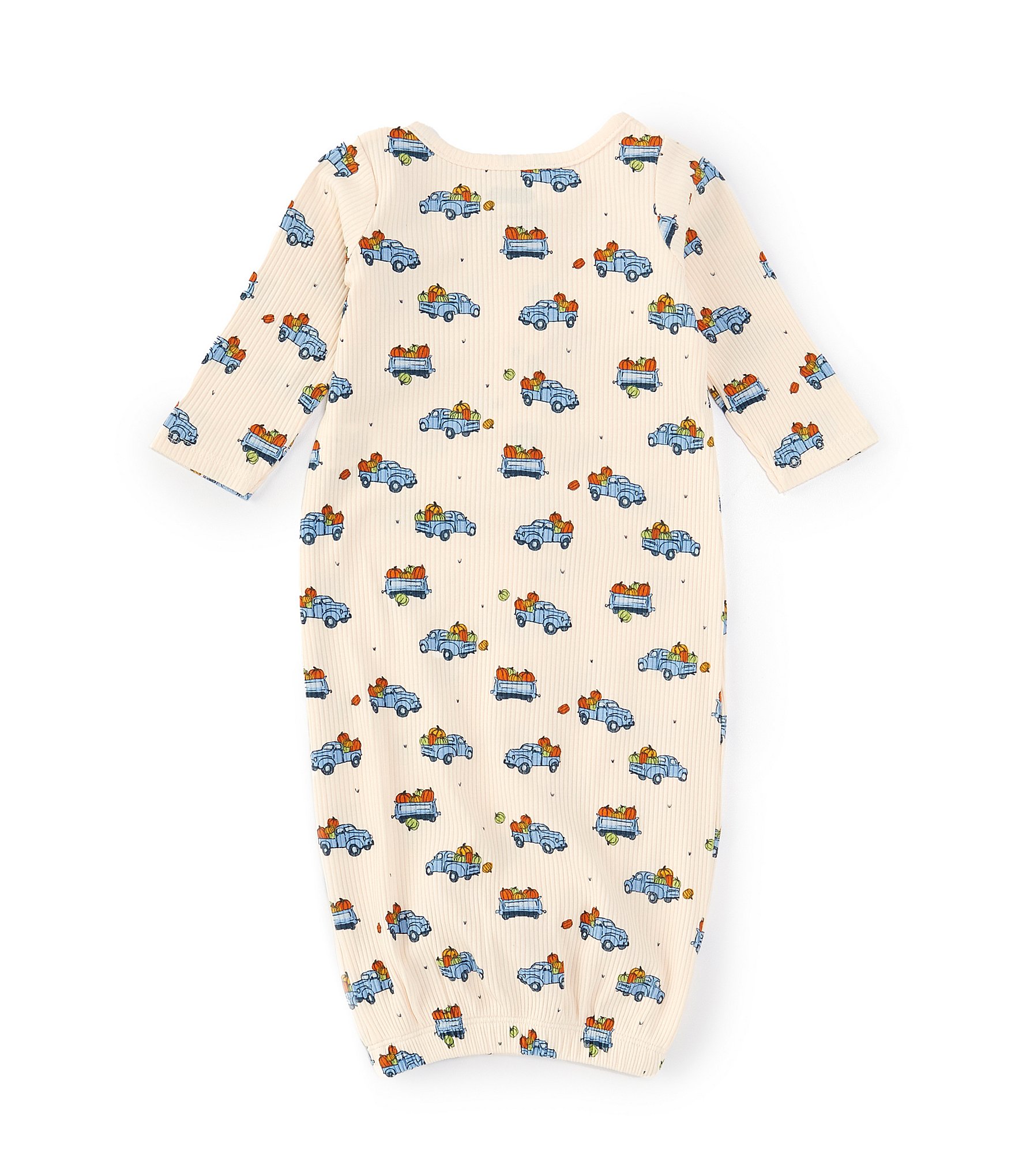 Mud Pie Baby Boys Newborn-3 Months Long-Sleeve Pumpkin Truck Gown