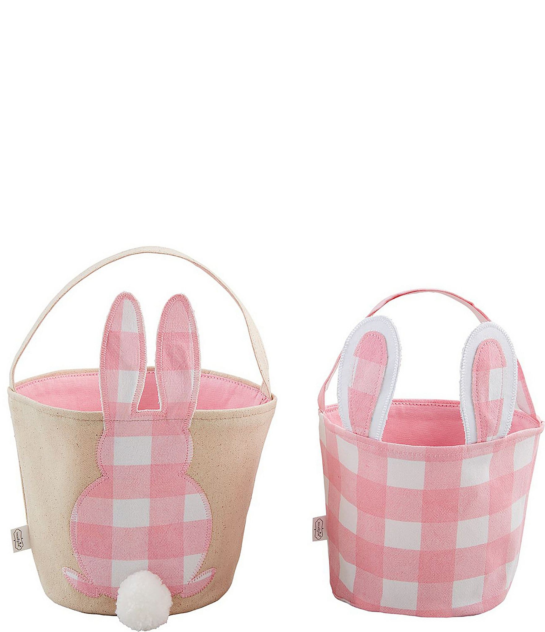 Mud Pie Baby Easter Bunny Appliqued Canvas Basket 2-Piece Set | Dillard's