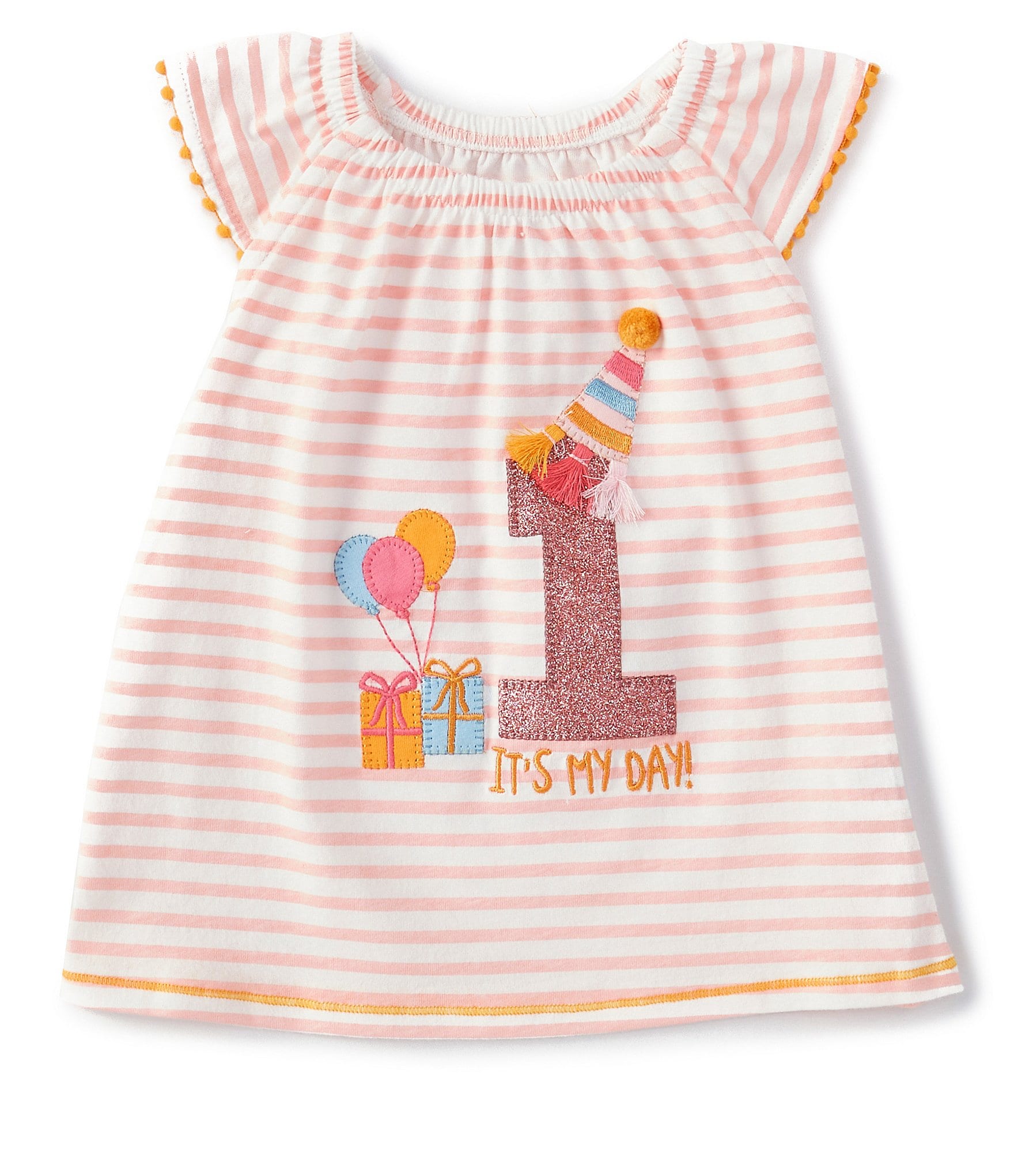 Mud Pie E1 Pink Layette Baby Girl Striped Sleeper & Headband Set 11010190 Choose 