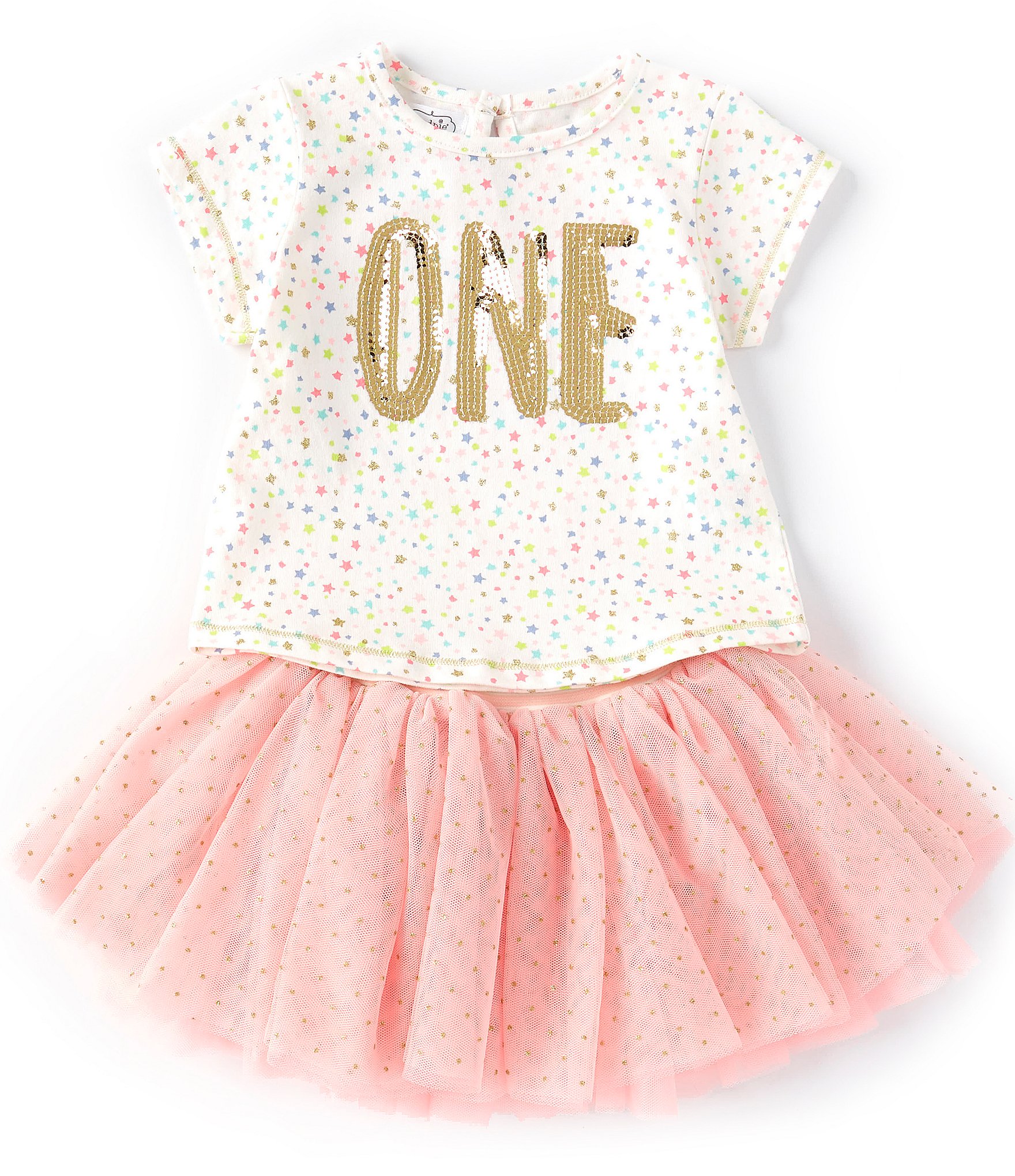 Baby Girl Cream Long Sleeve T Shirt with Life is Better in a Tutu detail 