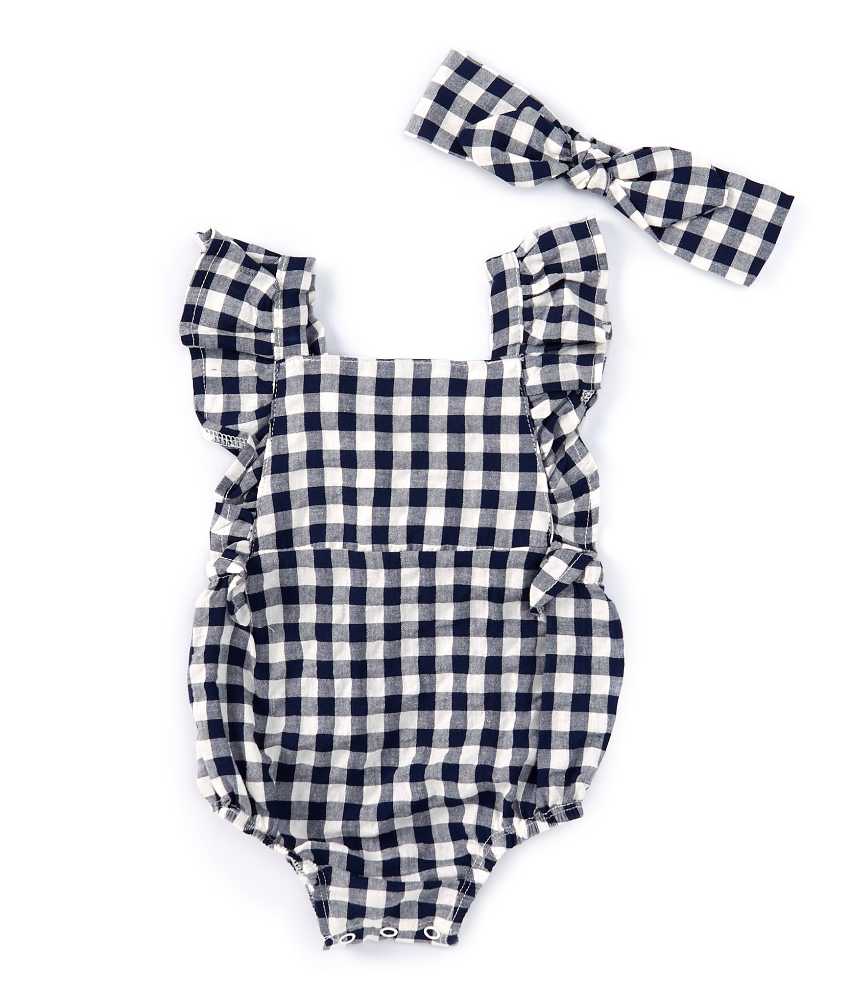 Mud Pie Baby Girls 3-12 Months Flutter Sleeve Bubble Romper | Dillard's