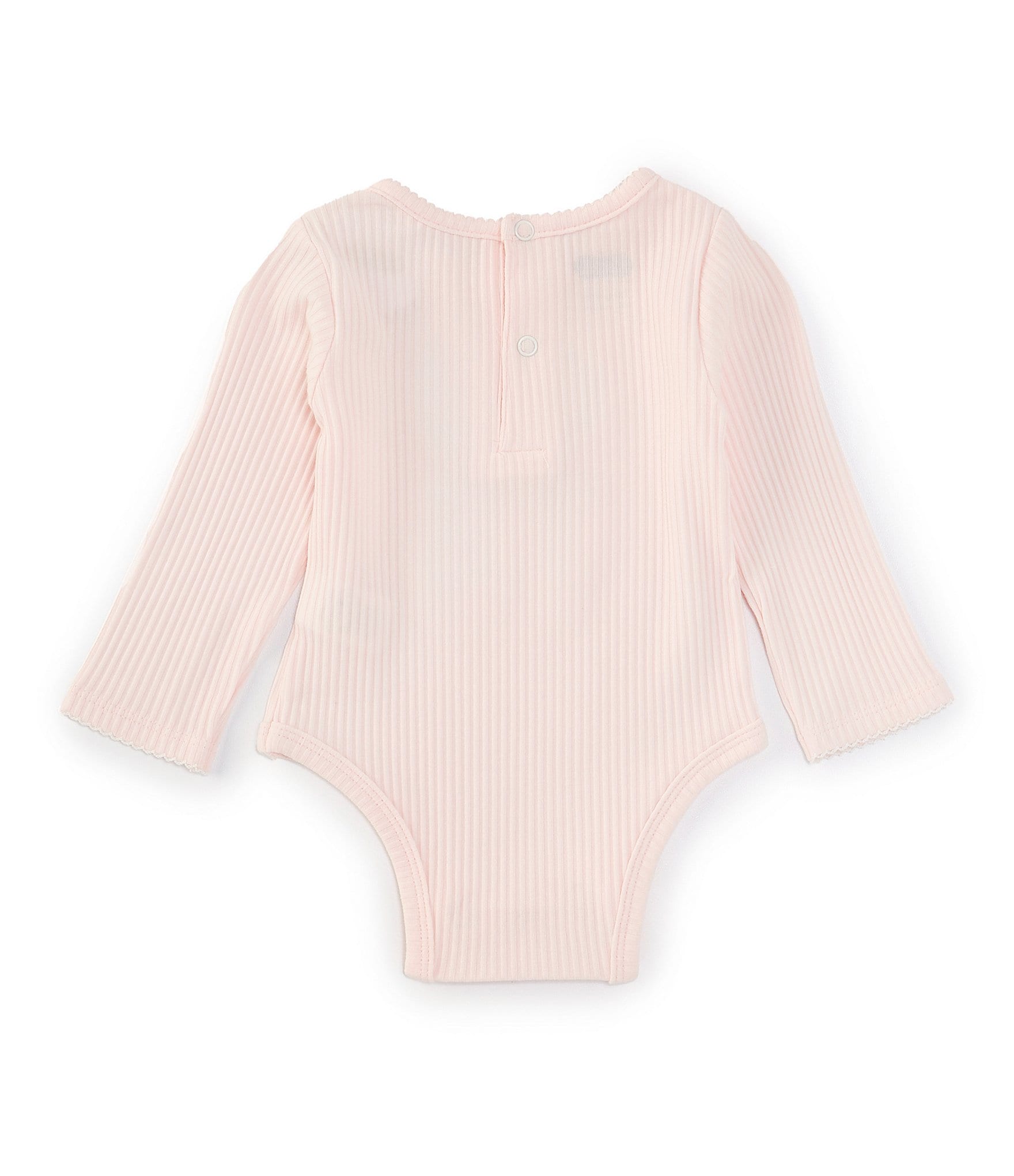 Mud Pie Baby Girls Newborn-9 Months Long-Sleeve Cute Interlock Bodysuit