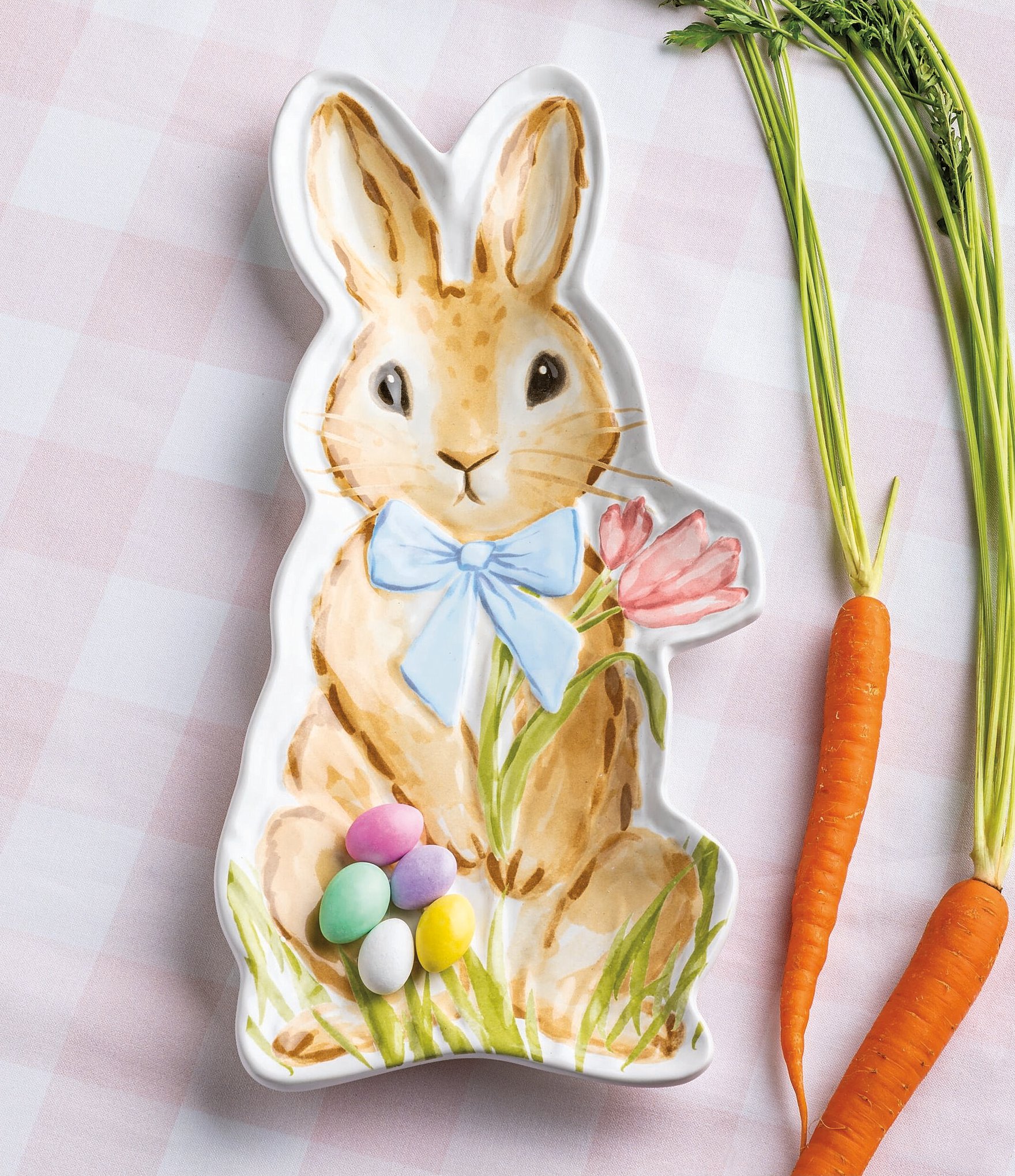 Mud Pie Bunny Figural Small Platter