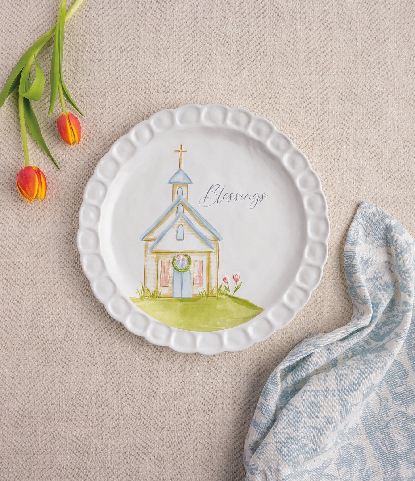 Mud Pie Church Blessings Platter