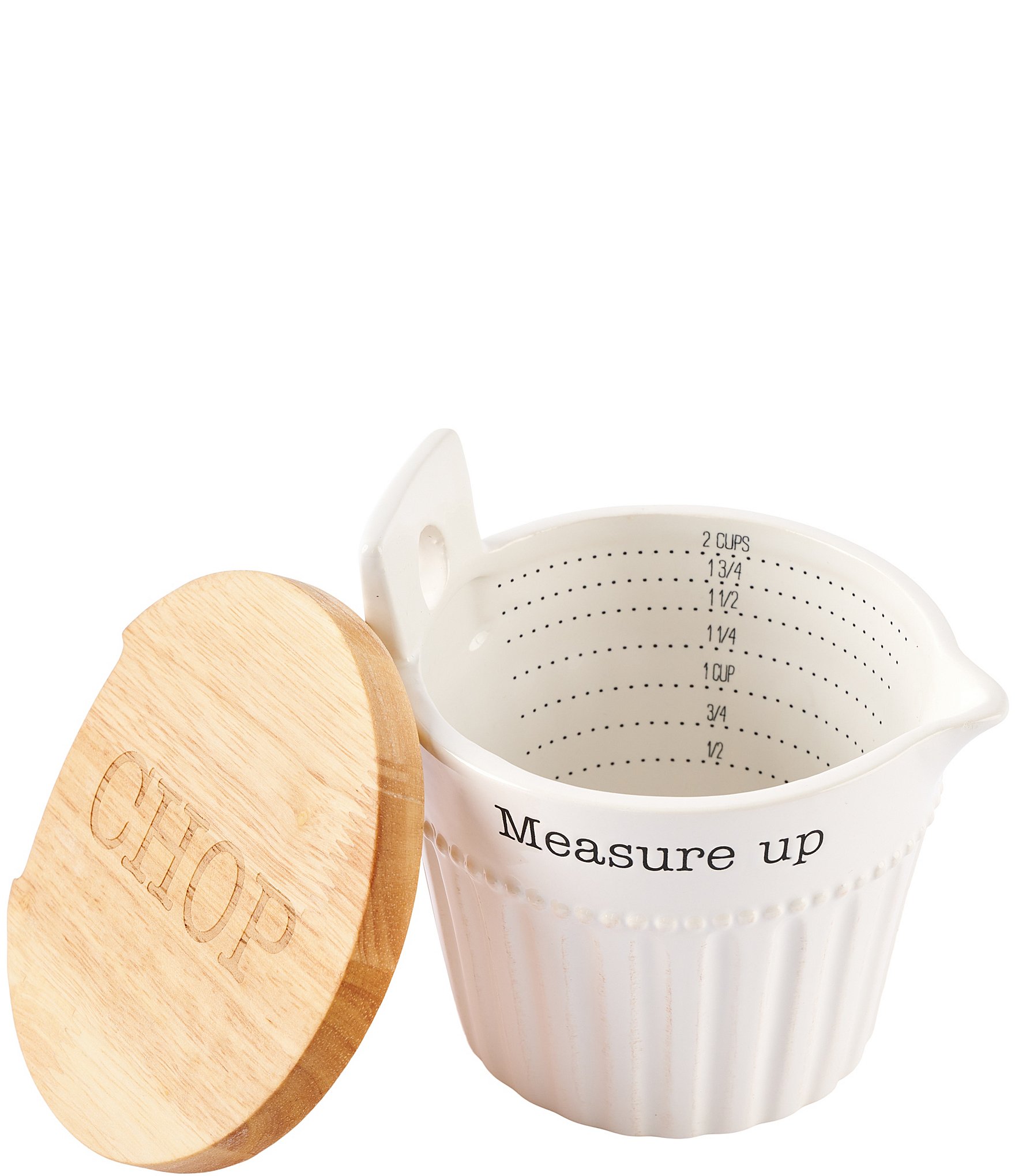 Mud Pie Stoneware Measuring Cup & Spoon Set