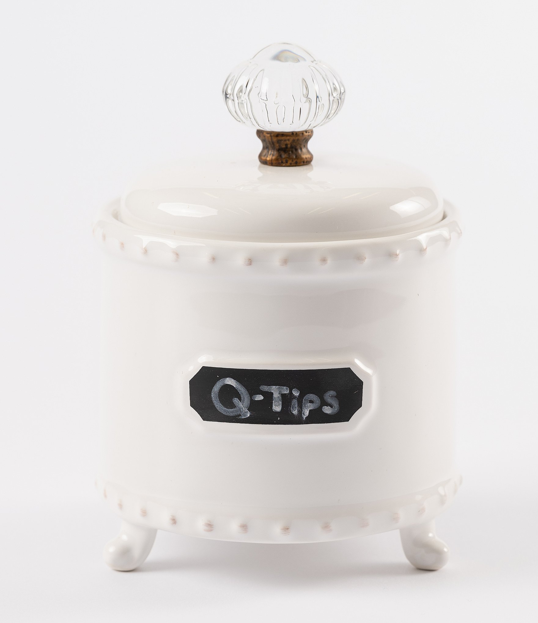 Mud Pie Circa Knob & Chalkboard Footed Canister