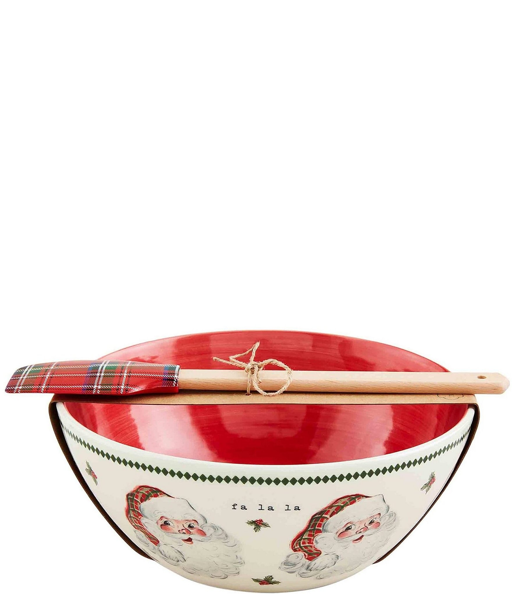 Circa Christmas Mixing Bowl with Spatula Set by Mudpie