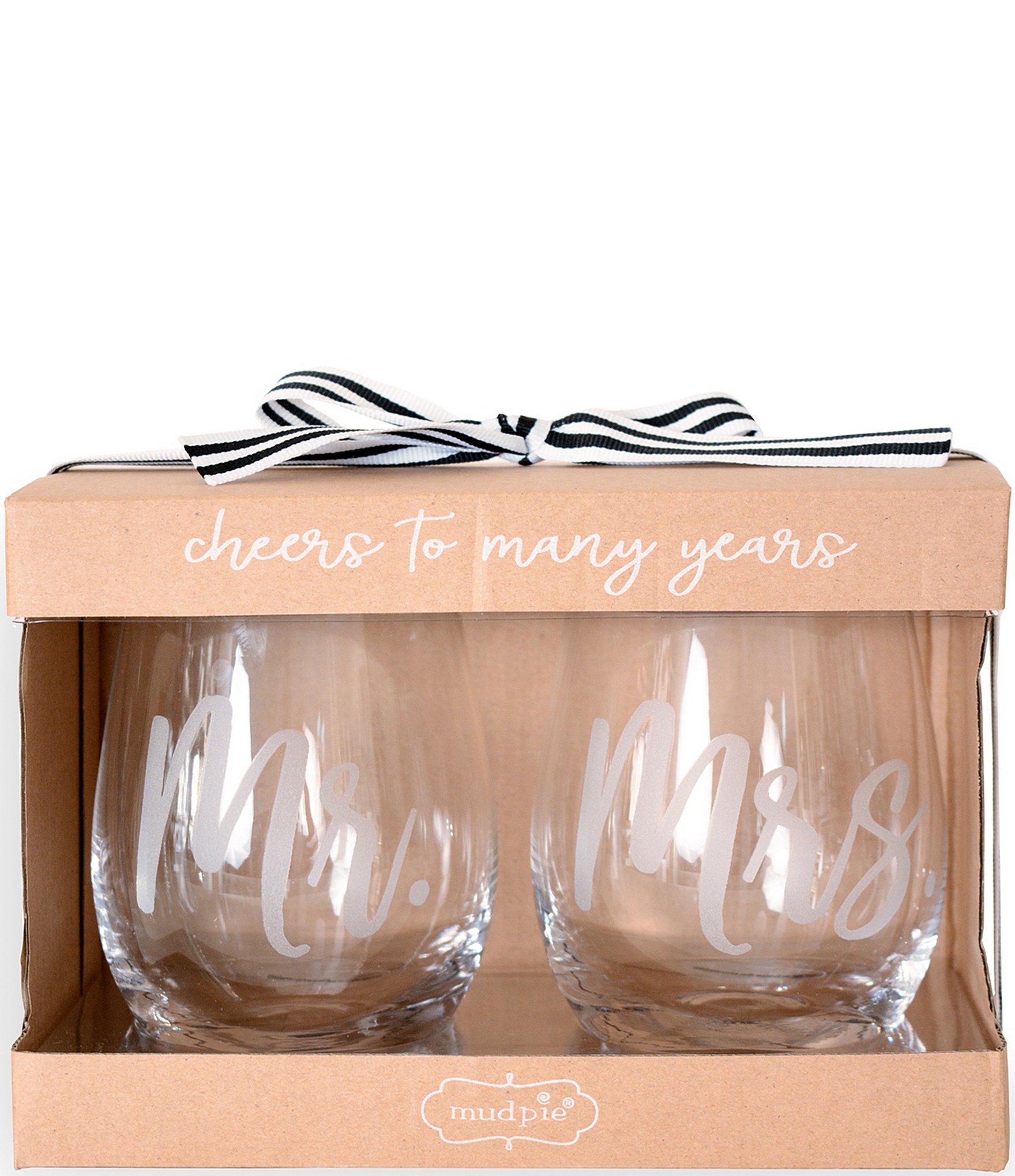 mr and mrs etched glasses