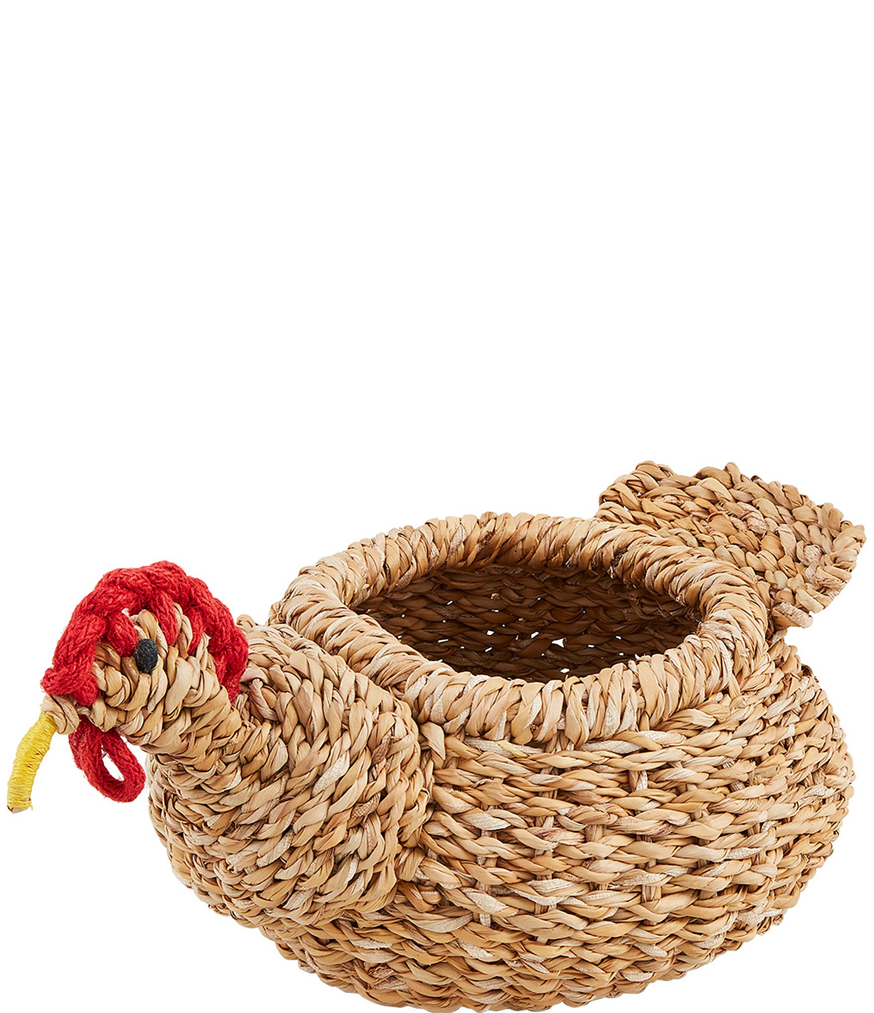 Mud Pie Farmhouse Collection Chicken Woven Animal Figural Planter