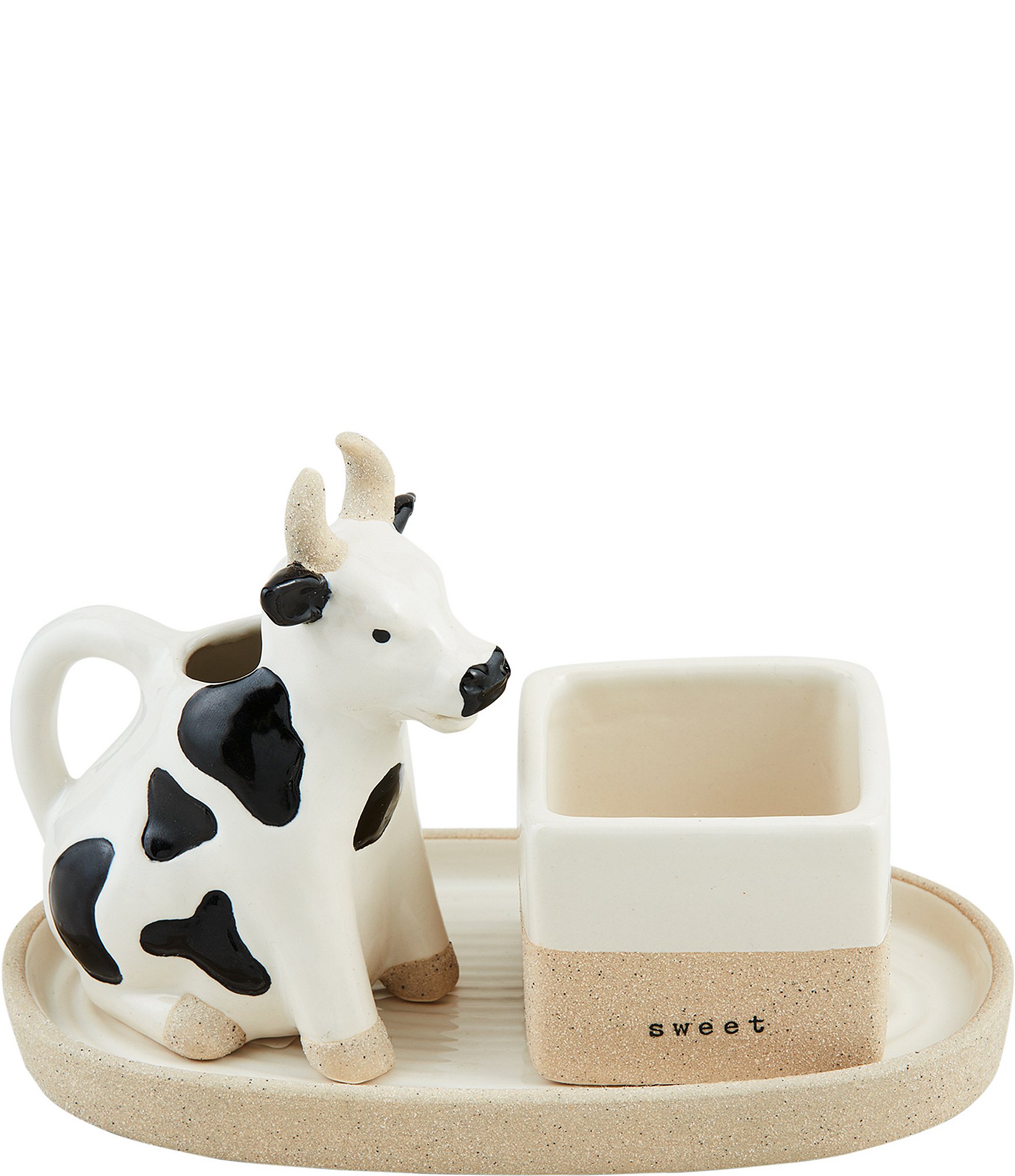 Mud Pie Farmhouse Cow Cream And Sugar Set