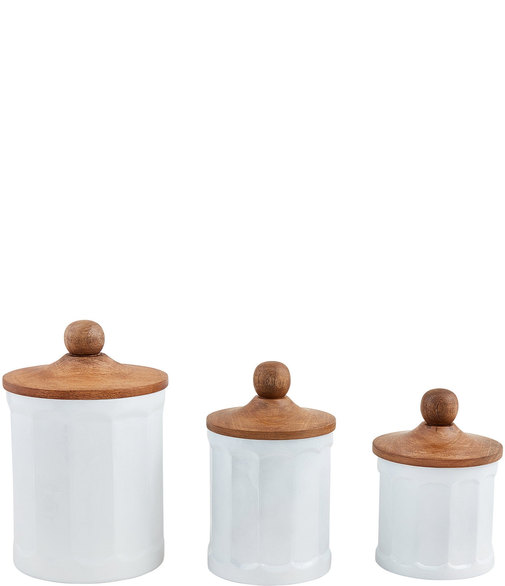 Mud Pie Farmhouse Milk Glass Canister Set | Dillard's