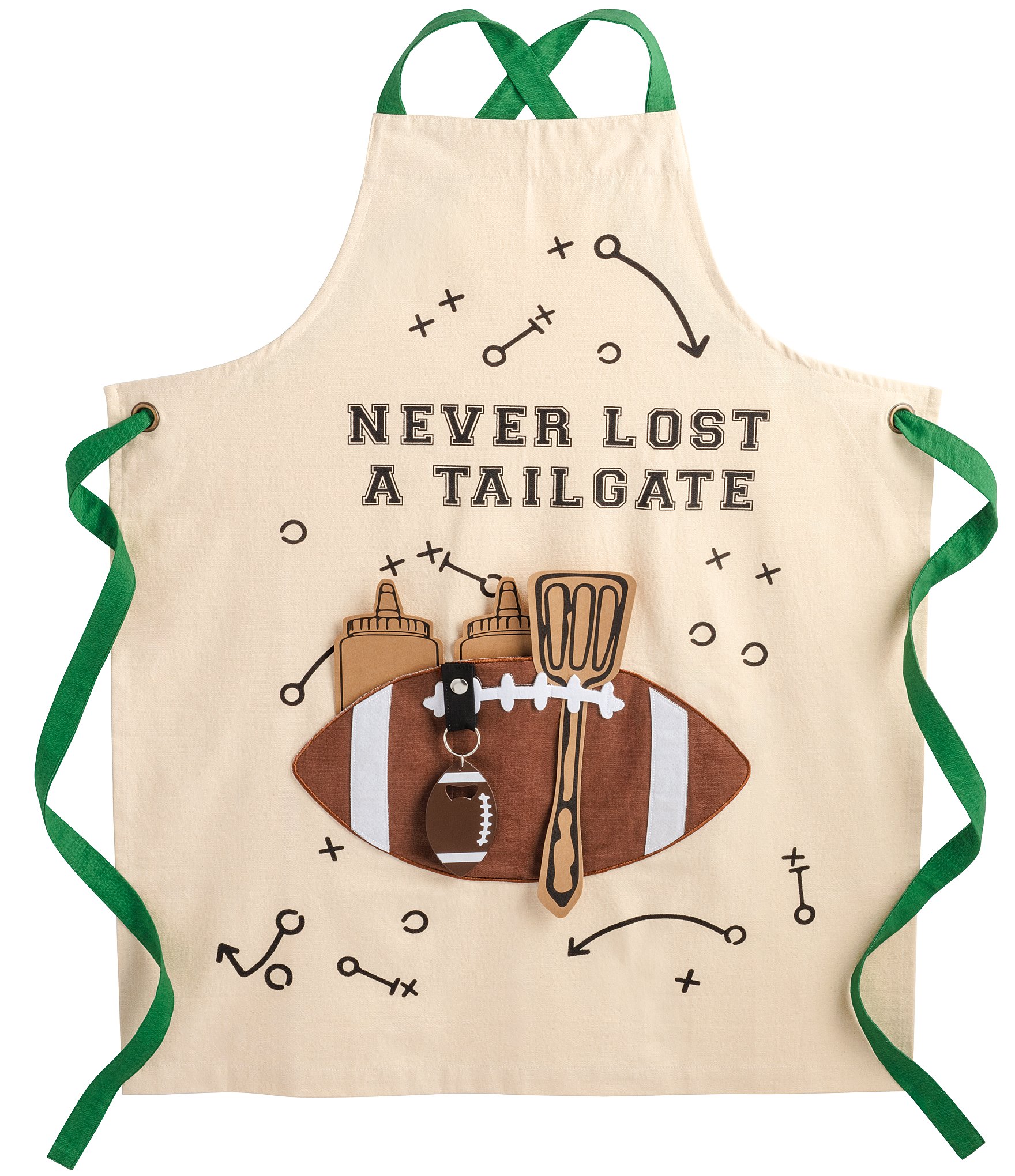 Mud Pie Football Game Day Pocket Apron