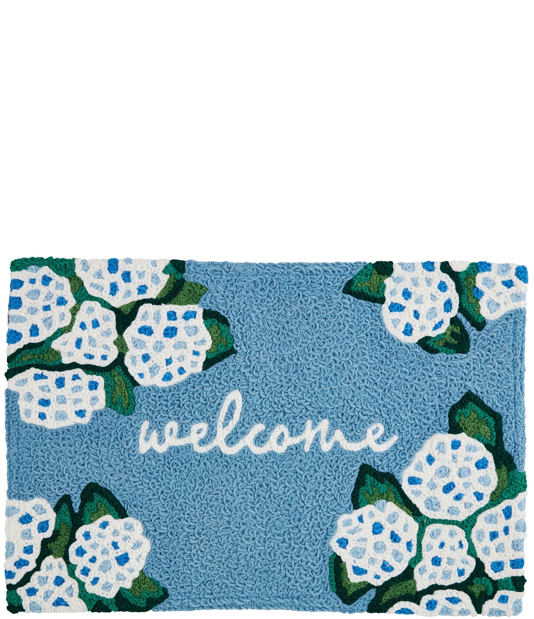 Mud Pie Garden Collection Hydrangea Washable Rug | Dillard's