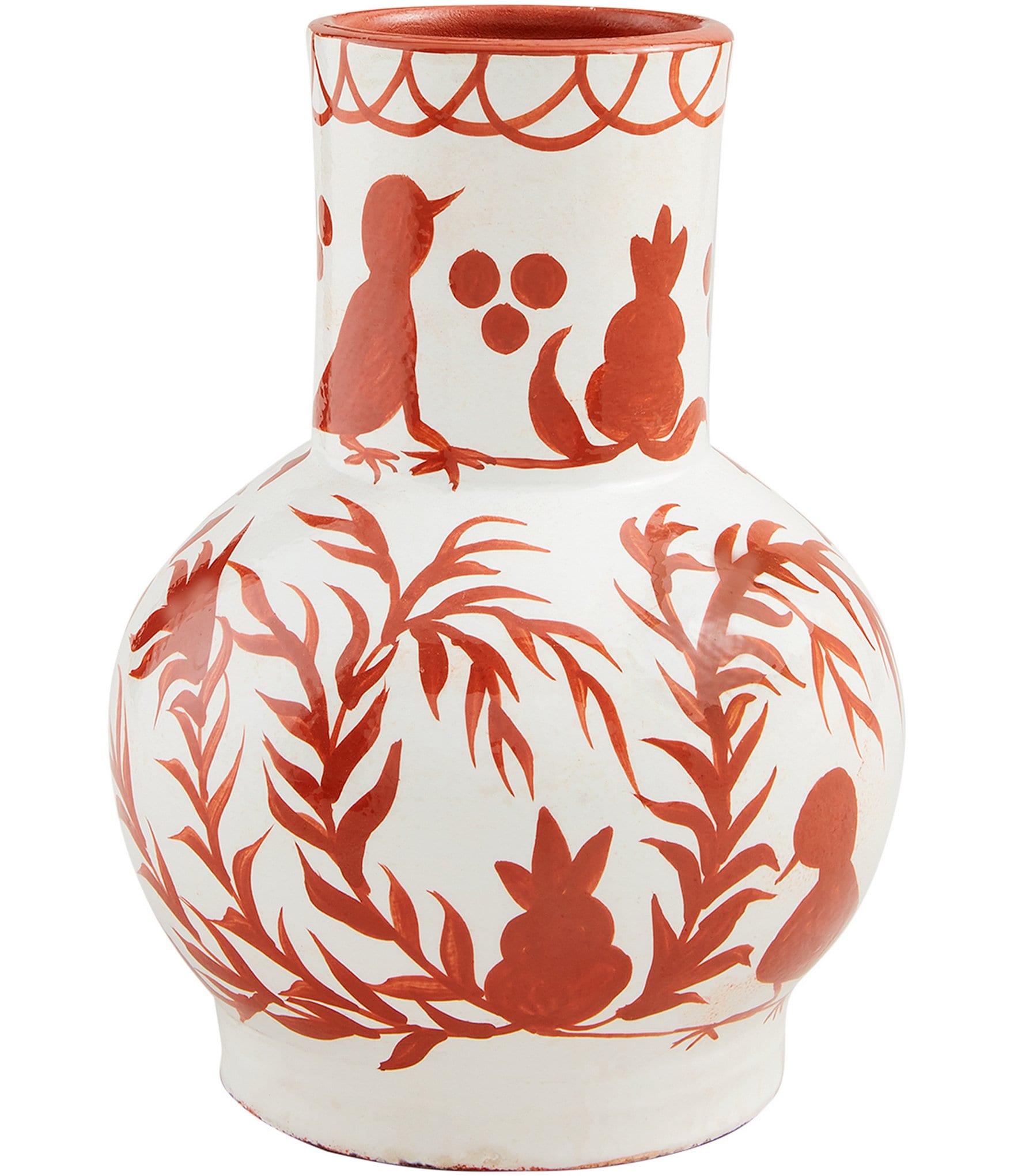 Mud Pie Hand Painted Gourd Shaped Vase