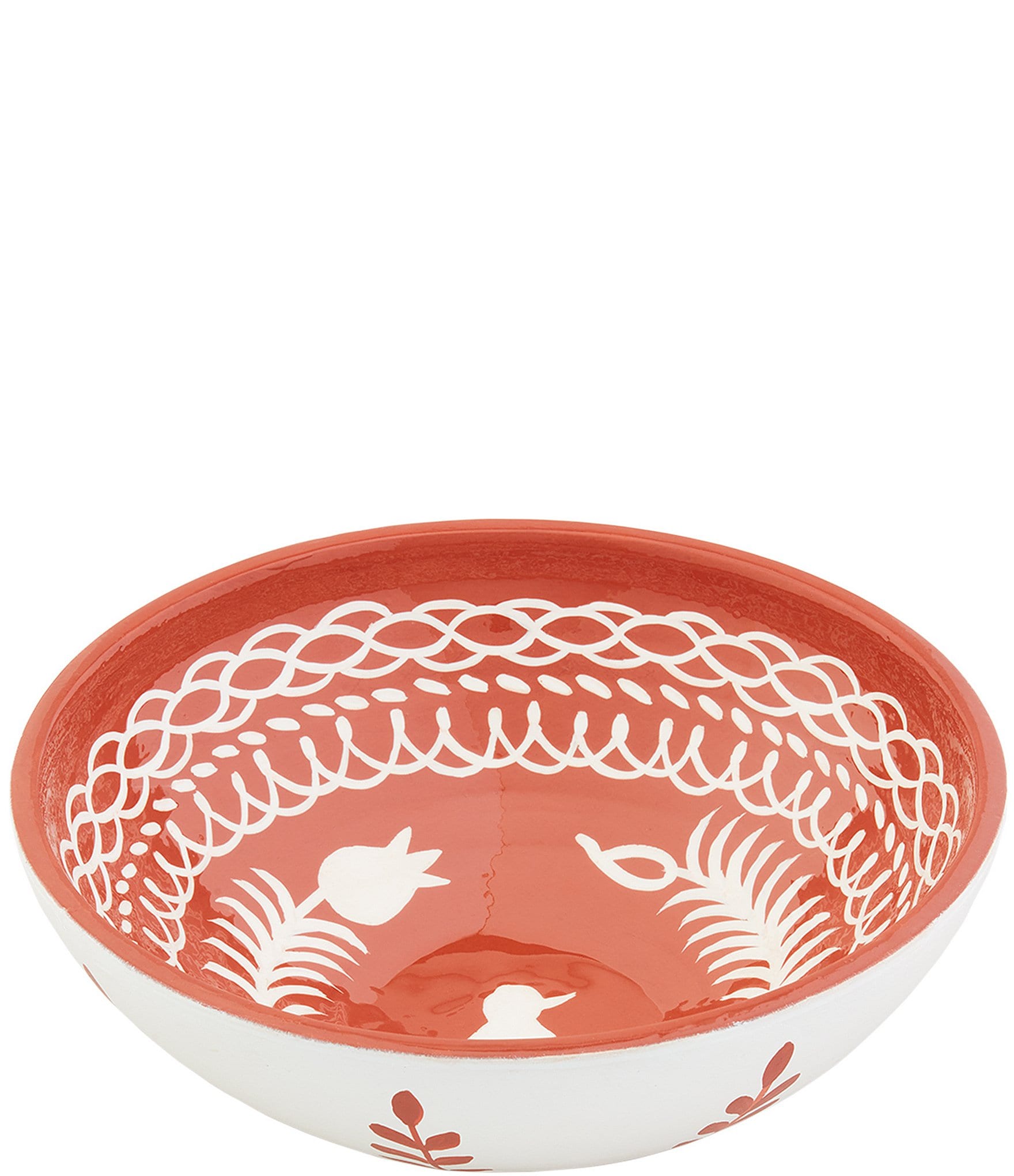 Mud Pie Hand Painted Terracotta Decorative Bowl | Dillard's