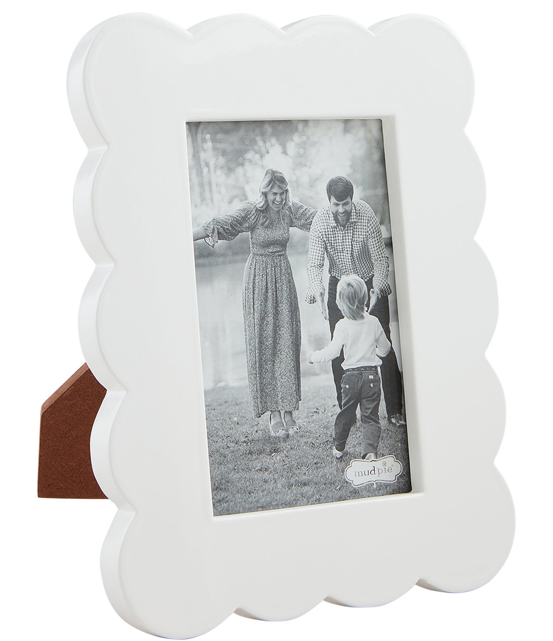 Mud Pie Happy Everything Collection Scalloped Marble Picture Frame | Dillard's