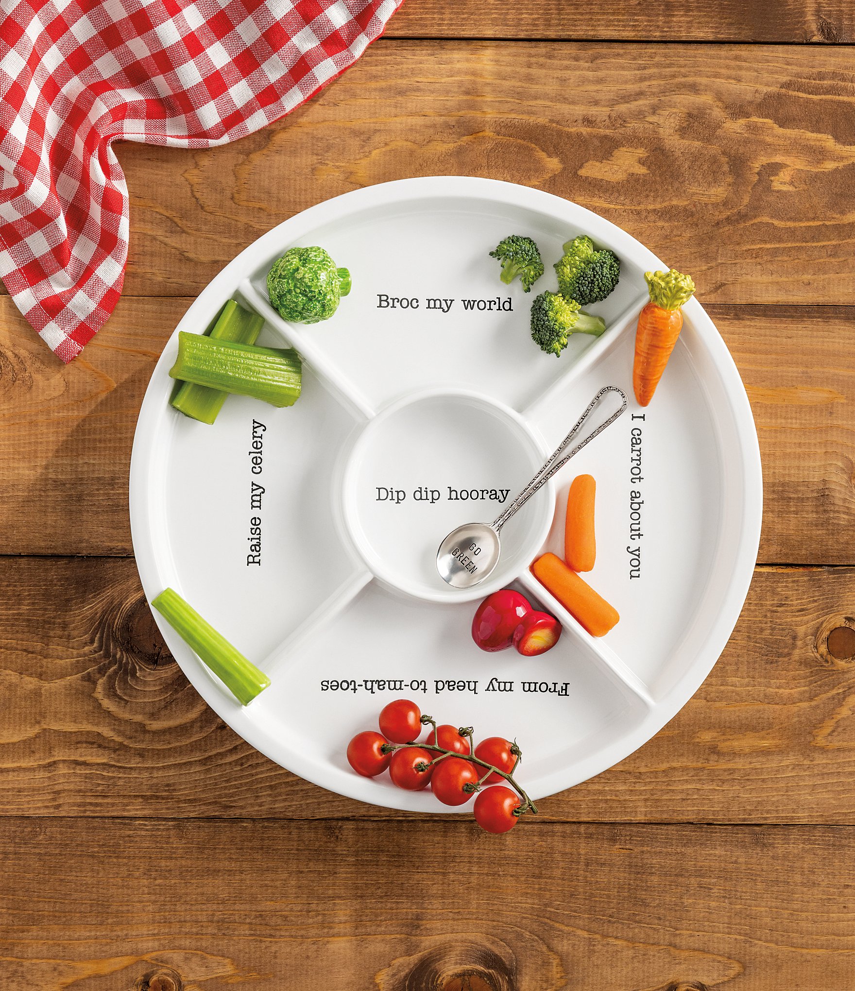 Mud Pie Icon Veggie Tray Set