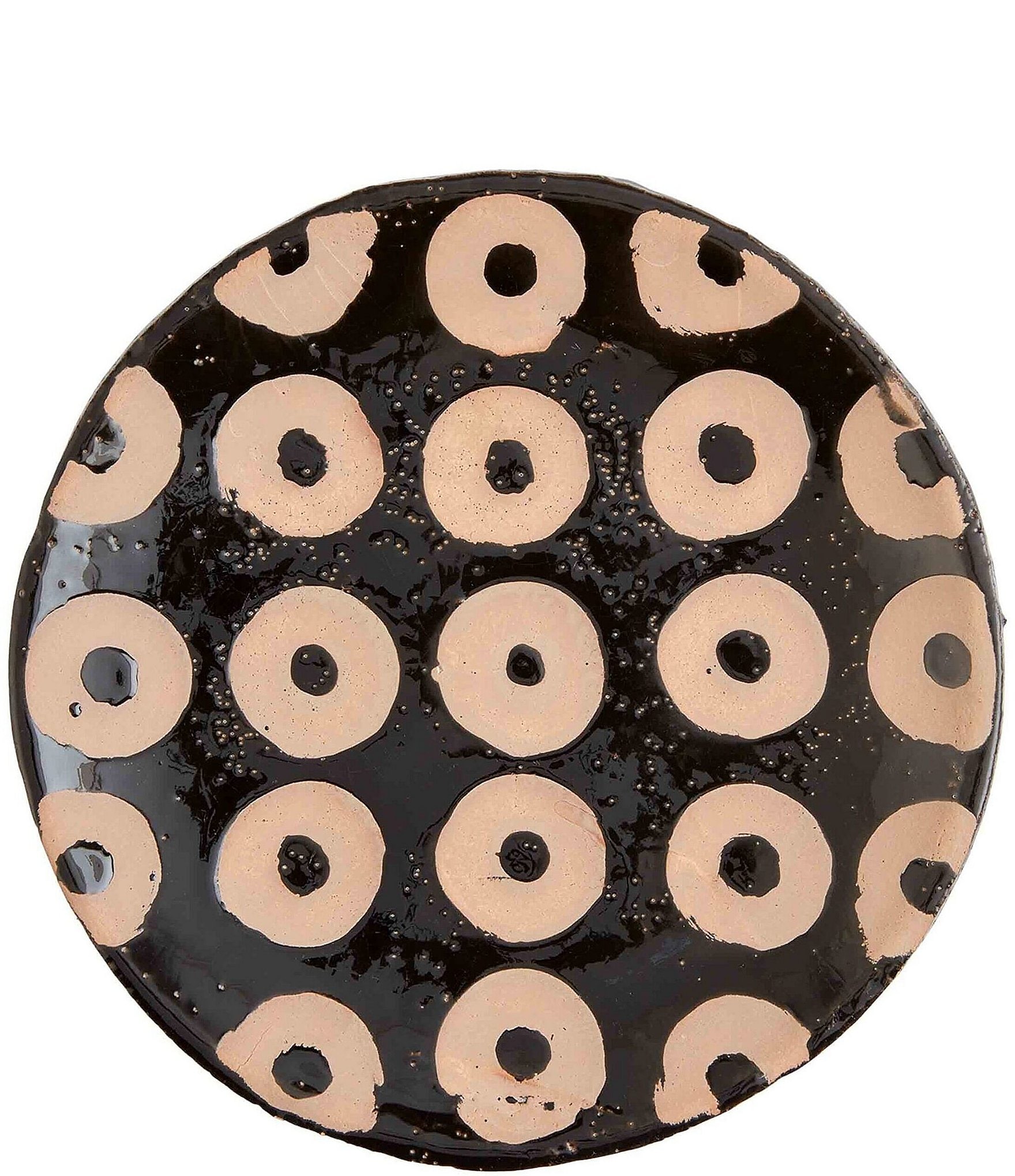 Mud Pie Mercantile Circle Black Terra Platter | Dillard's