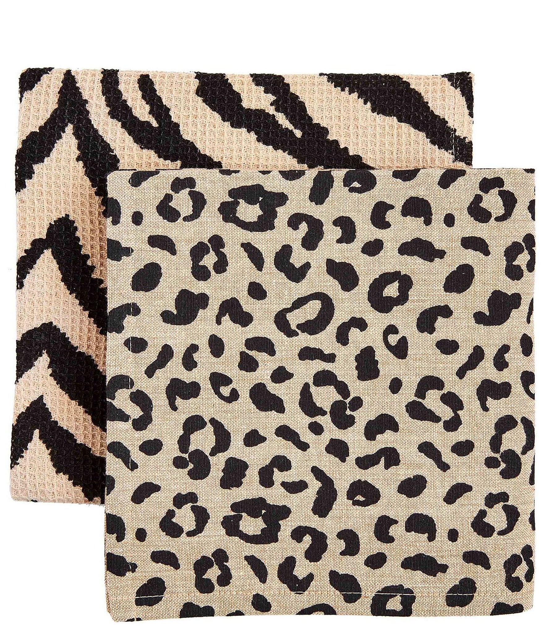 Animal print shop dish towels