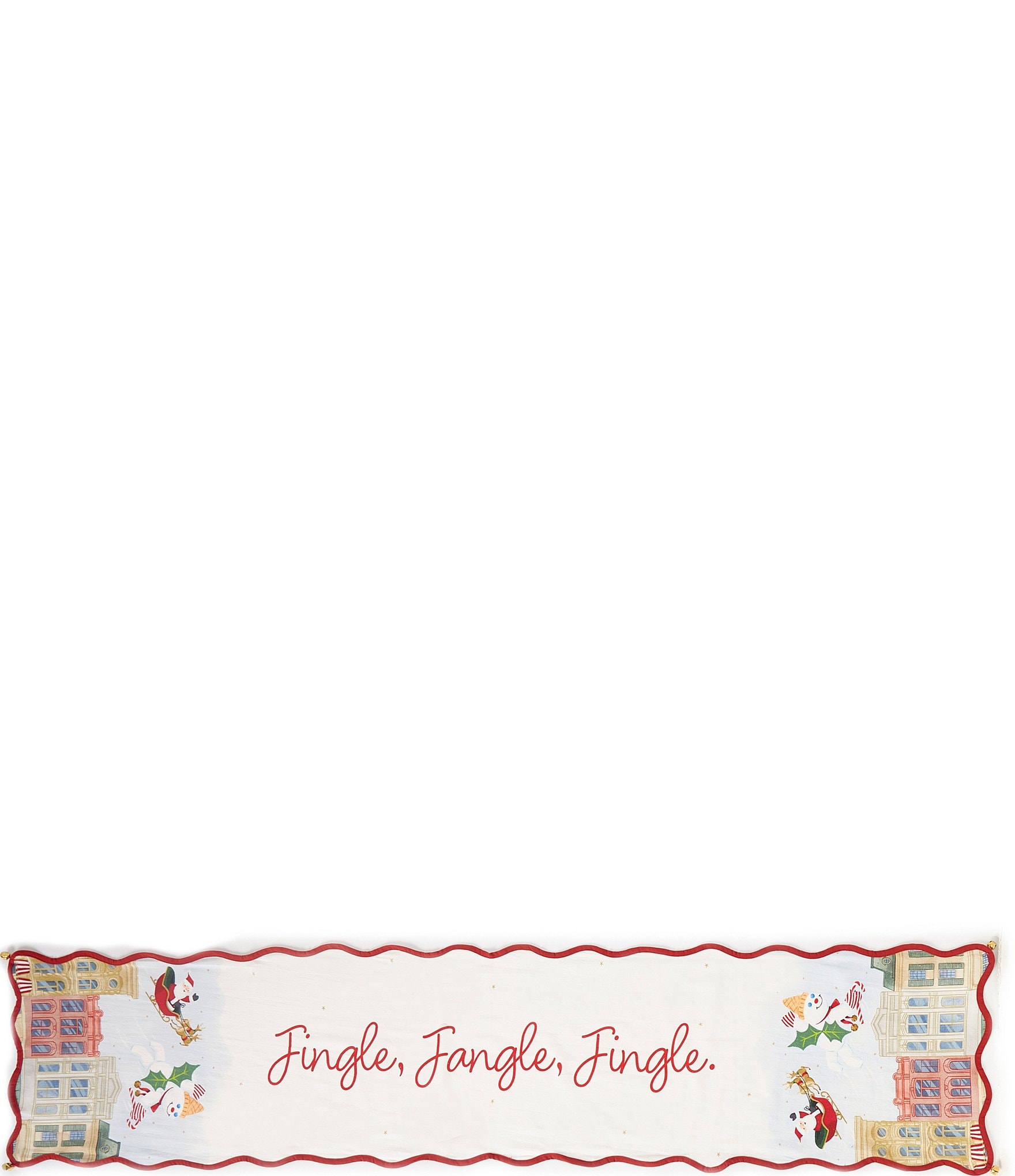 Mud Pie Mr Bingle Jingle, Jingle, Jingle Here Comes Mr Bingle Table Runner, 72#double;