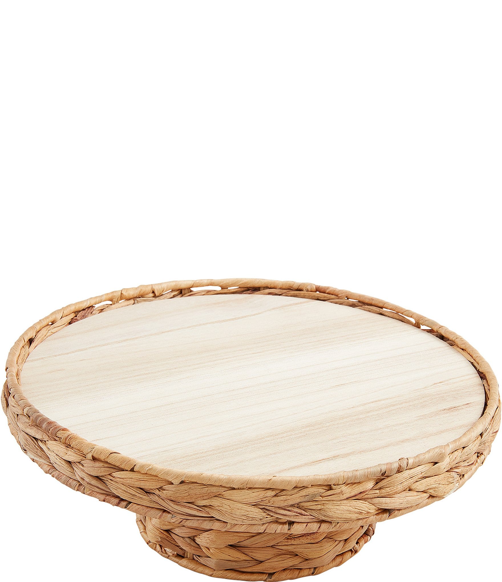 Mud Pie Sienna Woven Hyacinth Cake Pedestal