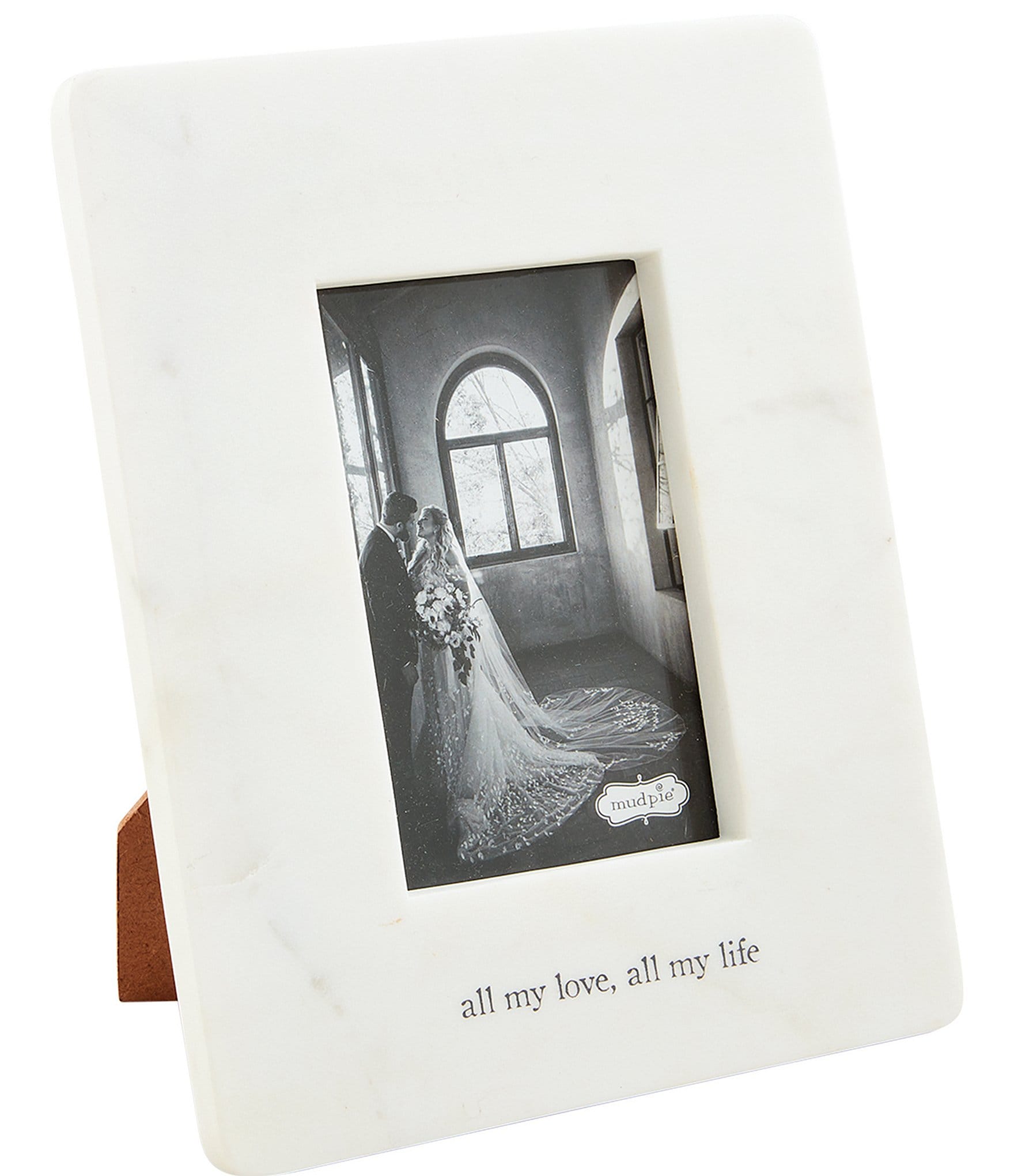 Mud Pie Wedding Collection All My Love Marble Frame, 4x6" | Dillard's