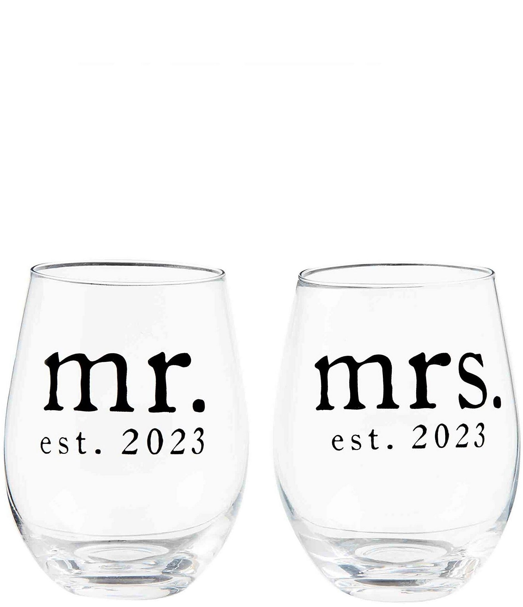 Est 2024 Mr And Mrs Wine Glasses 2024 Engagement Wedding - Temu