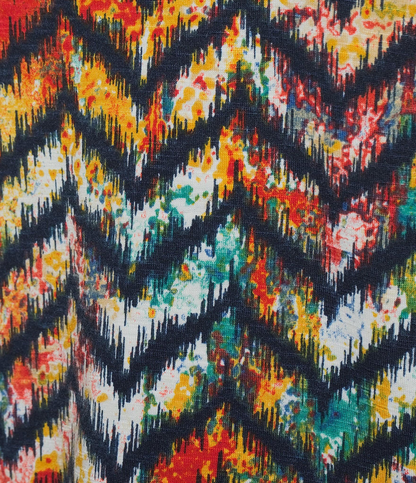 Multiples Knit Print Scoop Neck 3/4 Sleeve Top