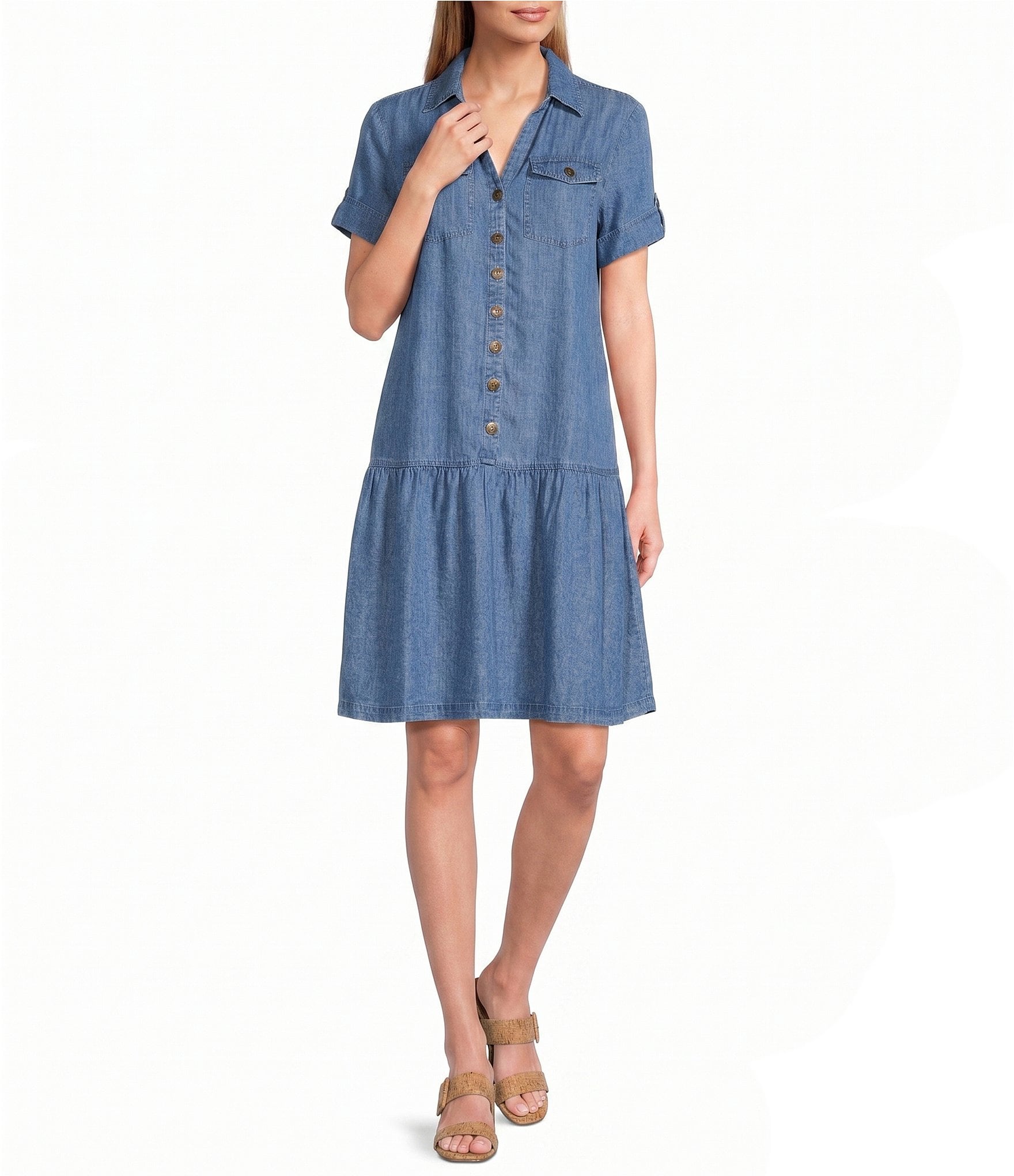 blue button: Dresses For Women | Dillard's