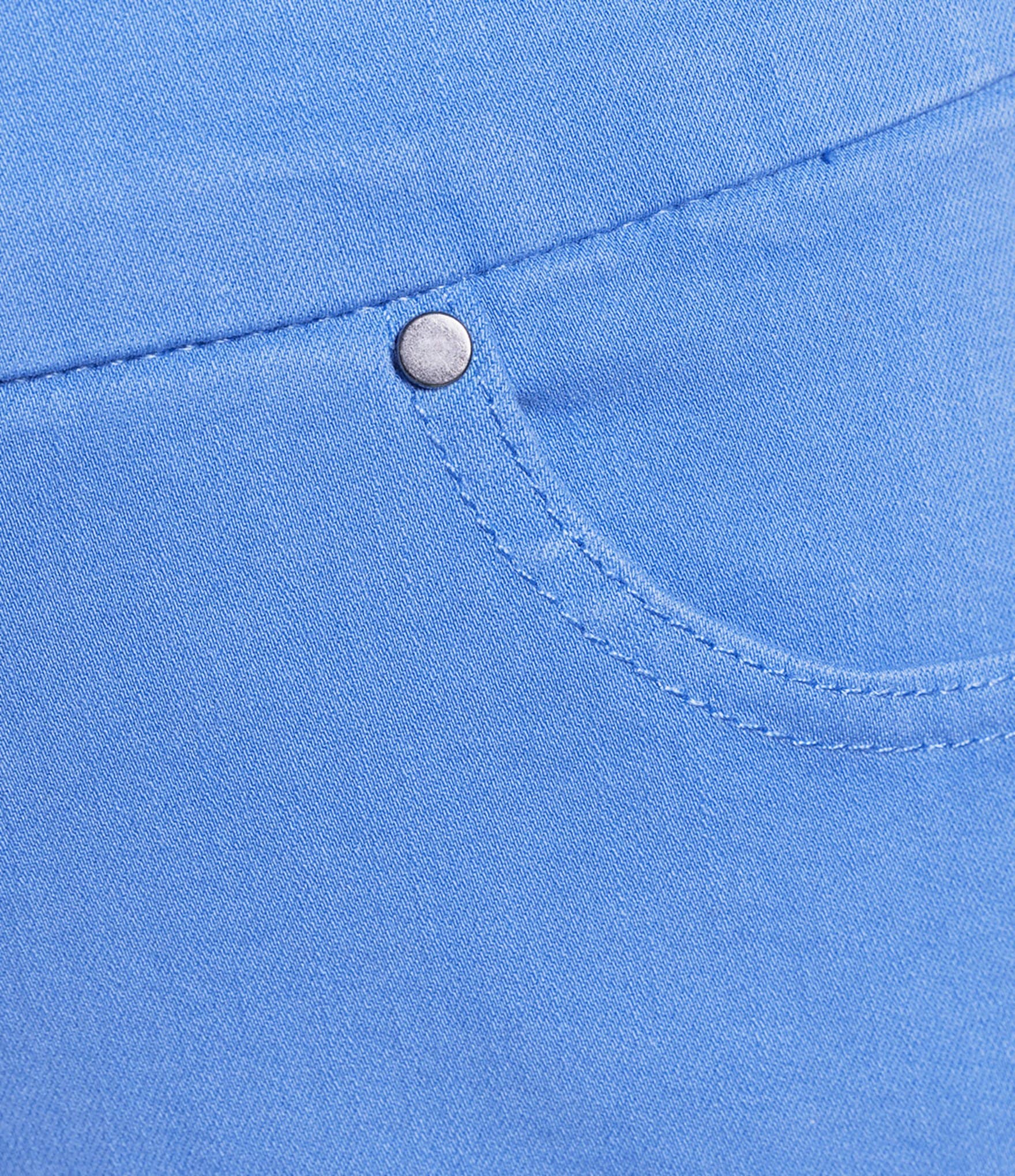 Multiples Solid Garment Dyed Straight Leg Fringe Hem Pull-On Ankle Pants