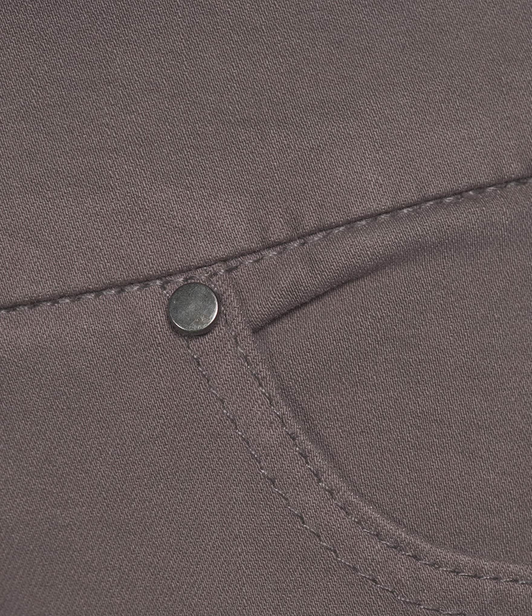 Multiples Solid Garment Dyed Straight Leg Fringe Hem Pull-On Ankle Pants