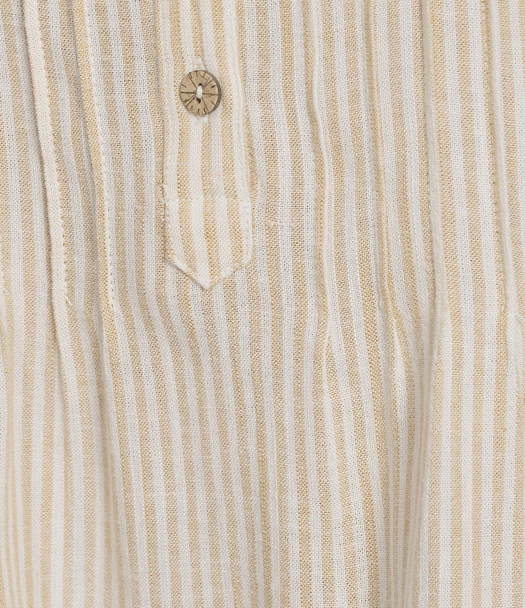Multiples Woven Stripe Spread Collar Long Sleeve Shirt