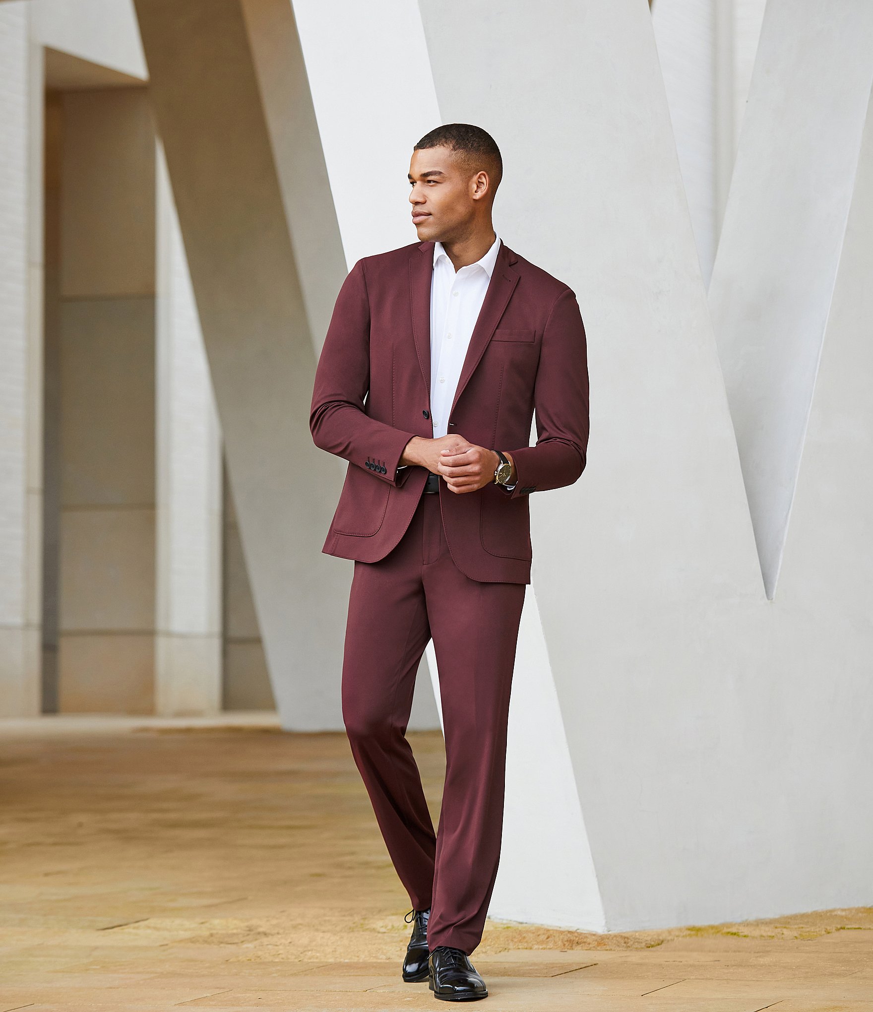 Murano Alex Slim Fit Flat Front Performance Stretch Suit Separates Dress Pants