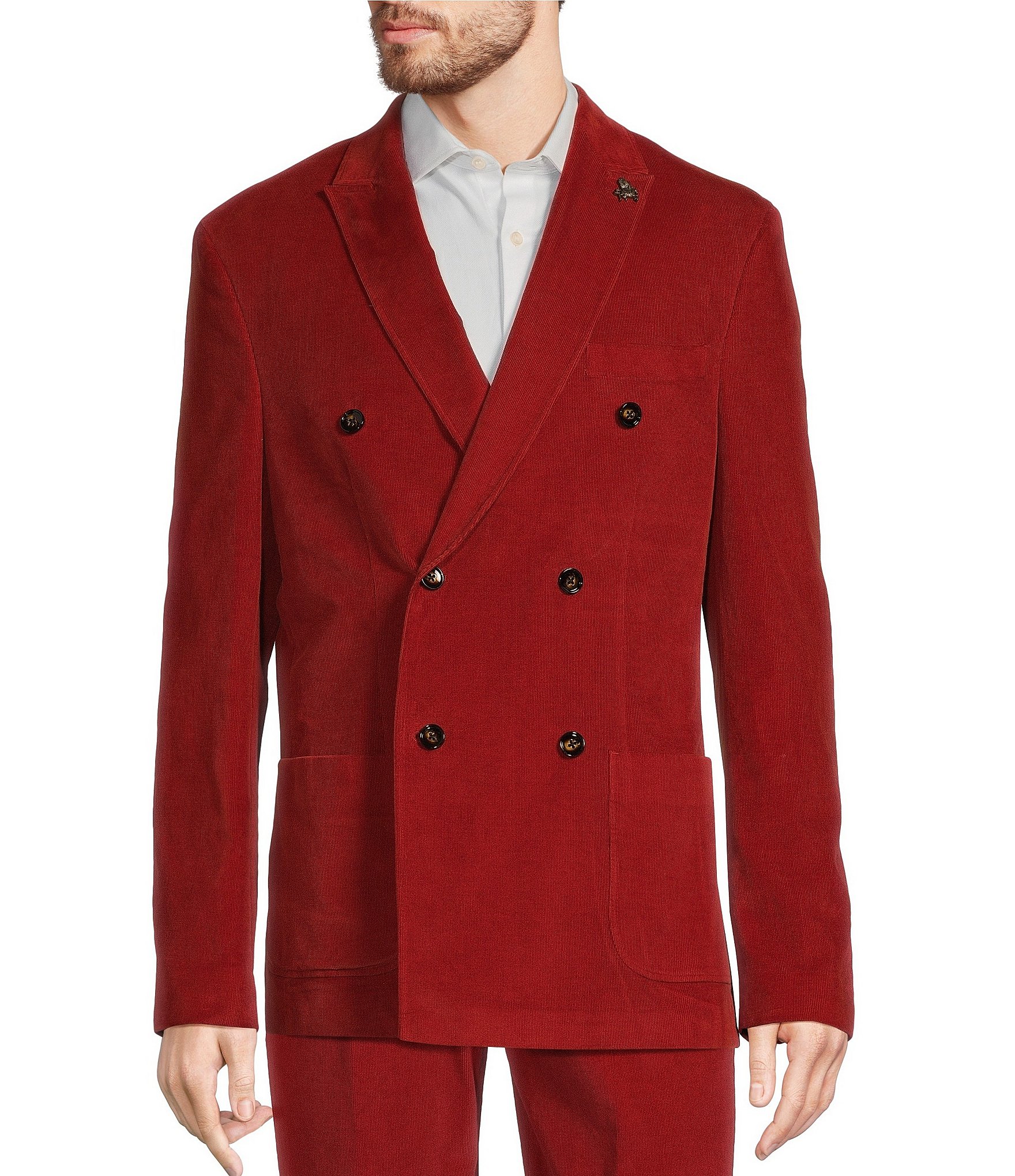 Renaissance Collection - Regular Fit 3 Piece Suit Burgundy