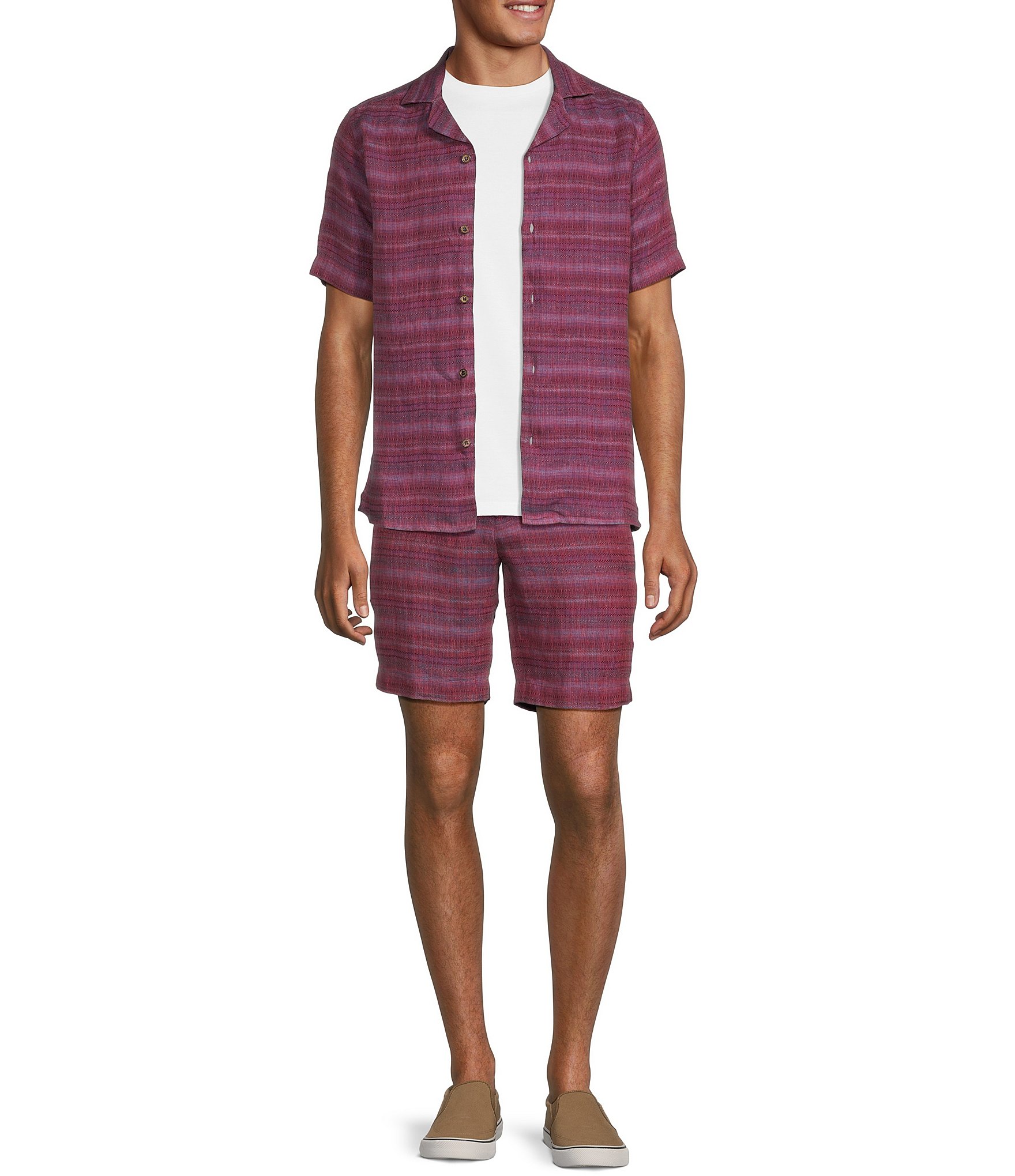 Murano Baird McNutt Linen 8#double; Inseam Jacquard Shorts